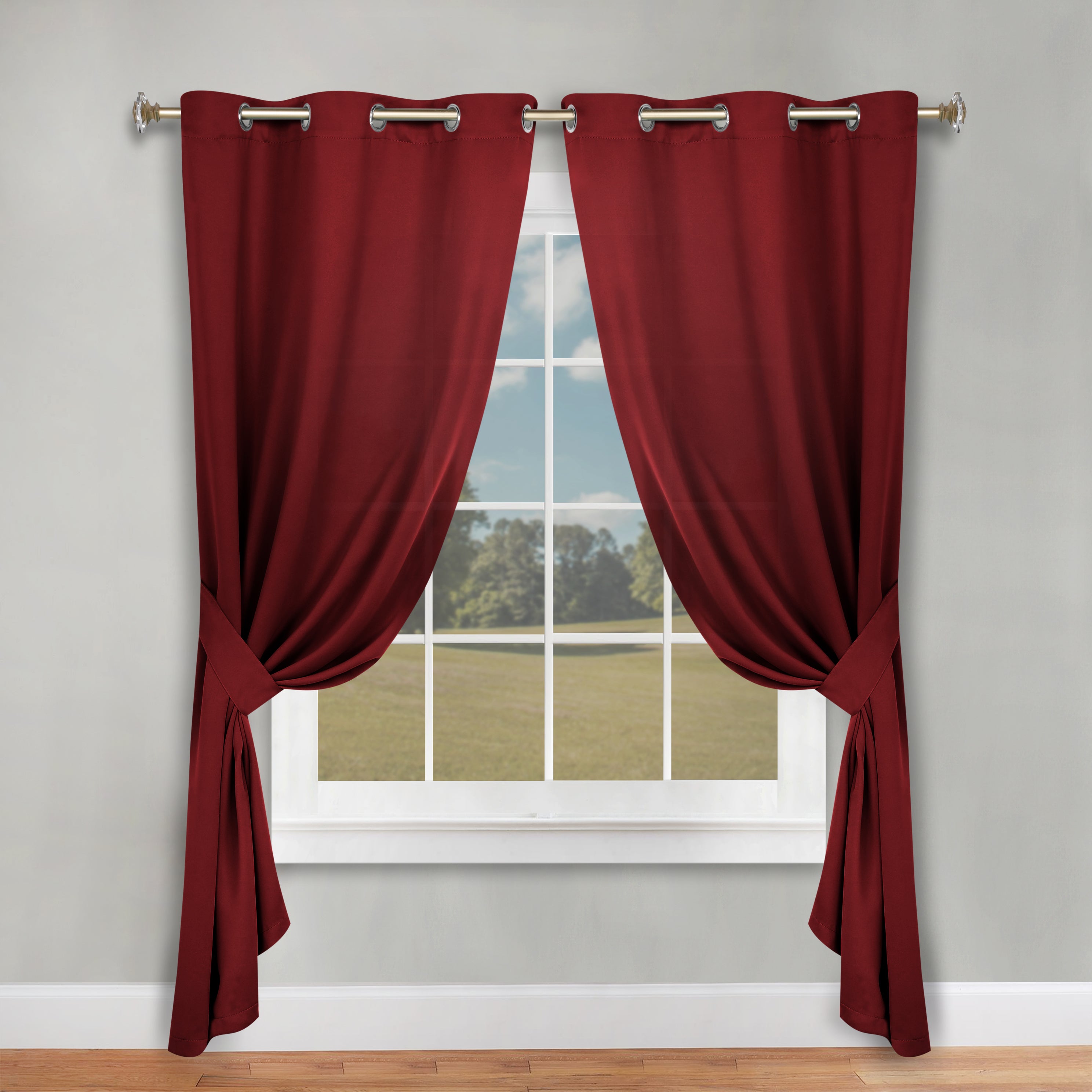 Premium Blackout Curtains Set of 2 - 100% Room Darkening, Machine Washable & Noise Reducing for Bedroom, Nursery & Home Theater