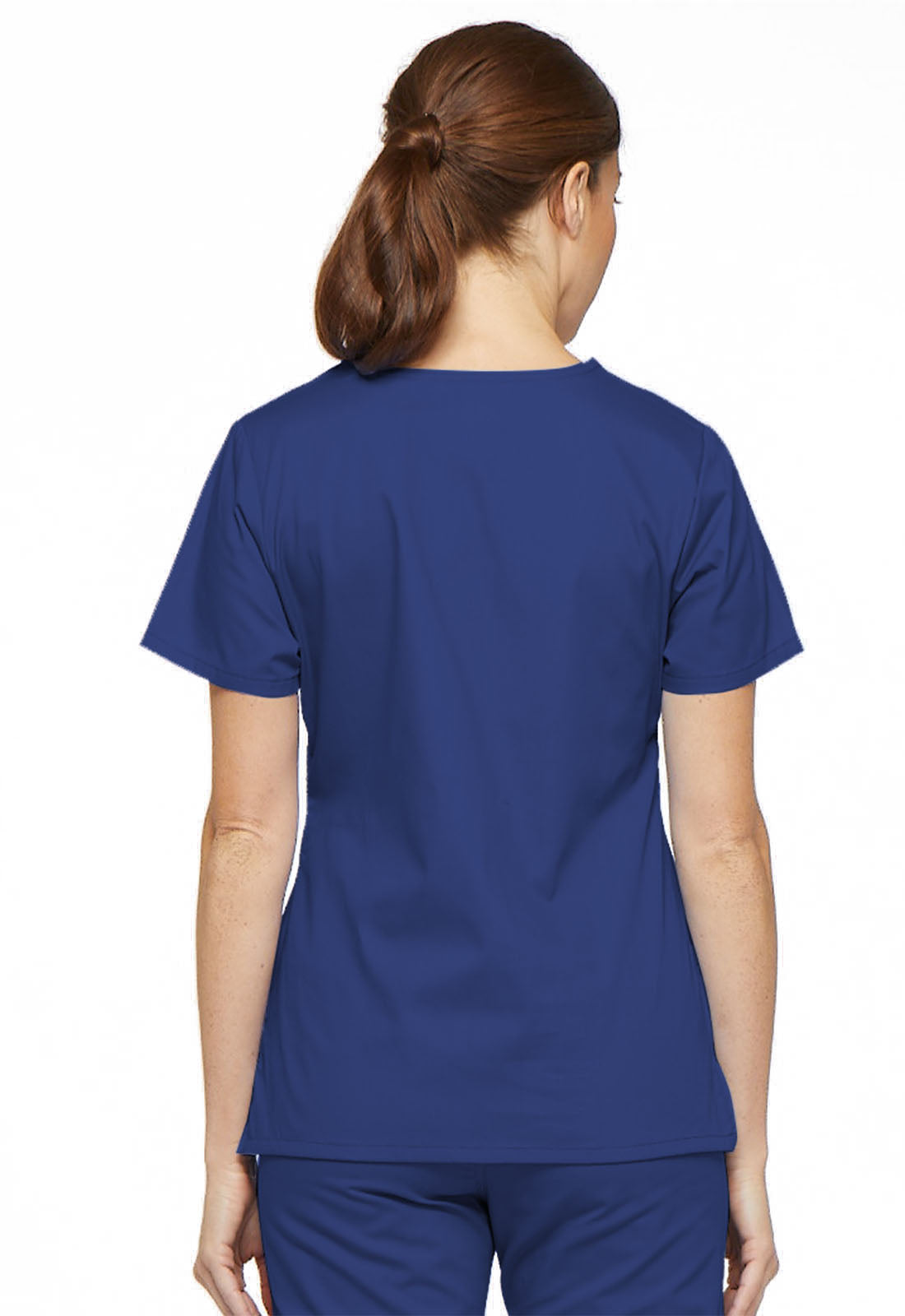 Women's 3 Pocket Mock Wrap Scrub Top - Comfortable Nursing Uniform for Medical Professionals & Healthcare Workers - Perfect for Hospitals, Clinics & Dental Offices