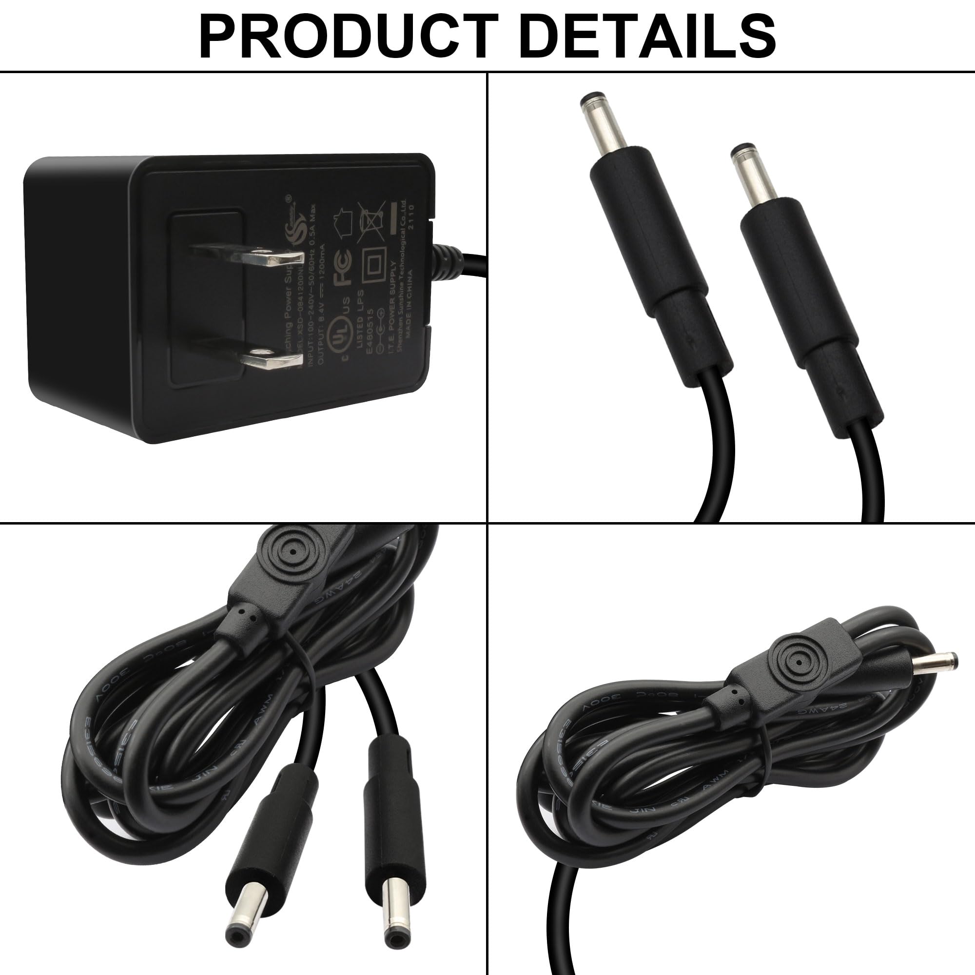 Fast Charging Dual USB Charger for Heated Gloves & Battery Socks - US Standard 2-Port Power Adapter for Winter Outdoor Activities, Skiing & Snowboarding