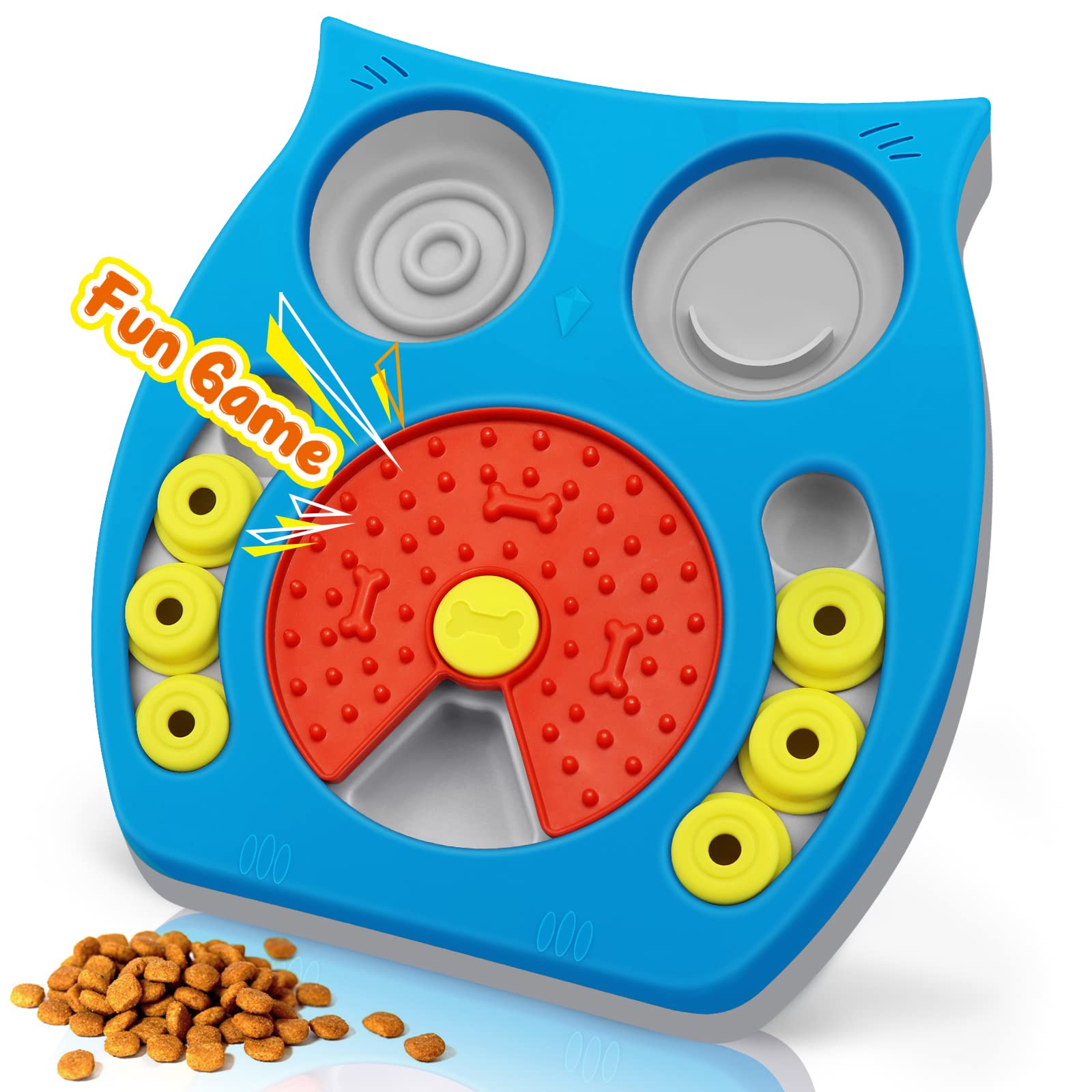 **Interactive Dog Puzzle Toys for Large, Medium & Small Dogs - Mental Stimulation & Treat Dispenser - Lick Mat & Training Game for Dogs & Cats - Perfect for Boredom Relief & Indoor Play**