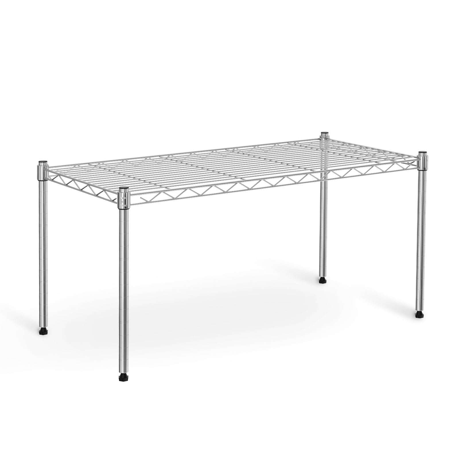 Simple Deluxe 1-Tier Chrome Steel Wire Shelf Organizer - 29.92