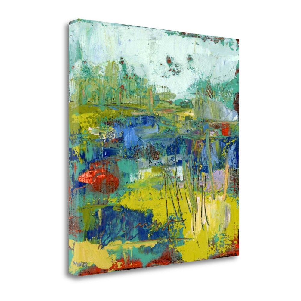 Abstract Summer Marsh by Pamela J. Wingard - Giclee Printed Gallery Wrapped Canvas Art - Perfect for Living Room, Bedroom & Office Wall Decor