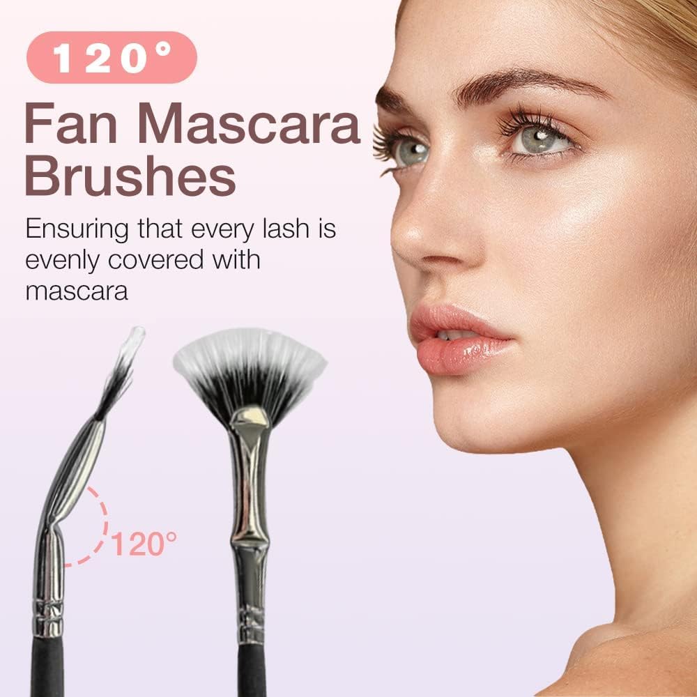 2024 New Folding Angle Scalloped Lash Brush - Dual-Ended Mascara & Eyelash Separator Tool for Upper & Lower Lashes (2 Pack) | Perfect for Professional Makeup Artists & Home Beauty Routines