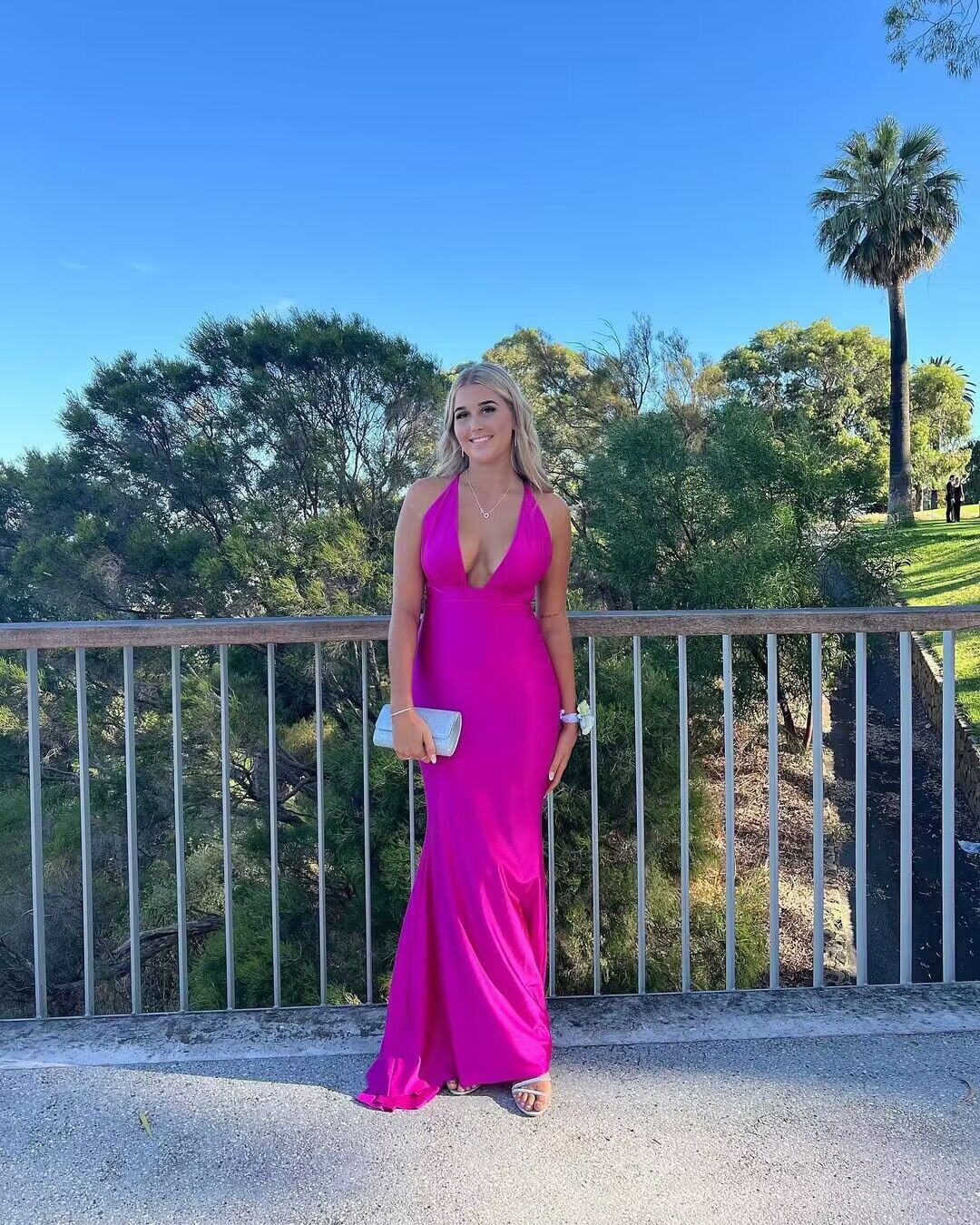 Elegant Hot Pink V-Neck Mermaid Long Prom Dress J2912 - Perfect for Homecoming, Evening Gala & Formal Events