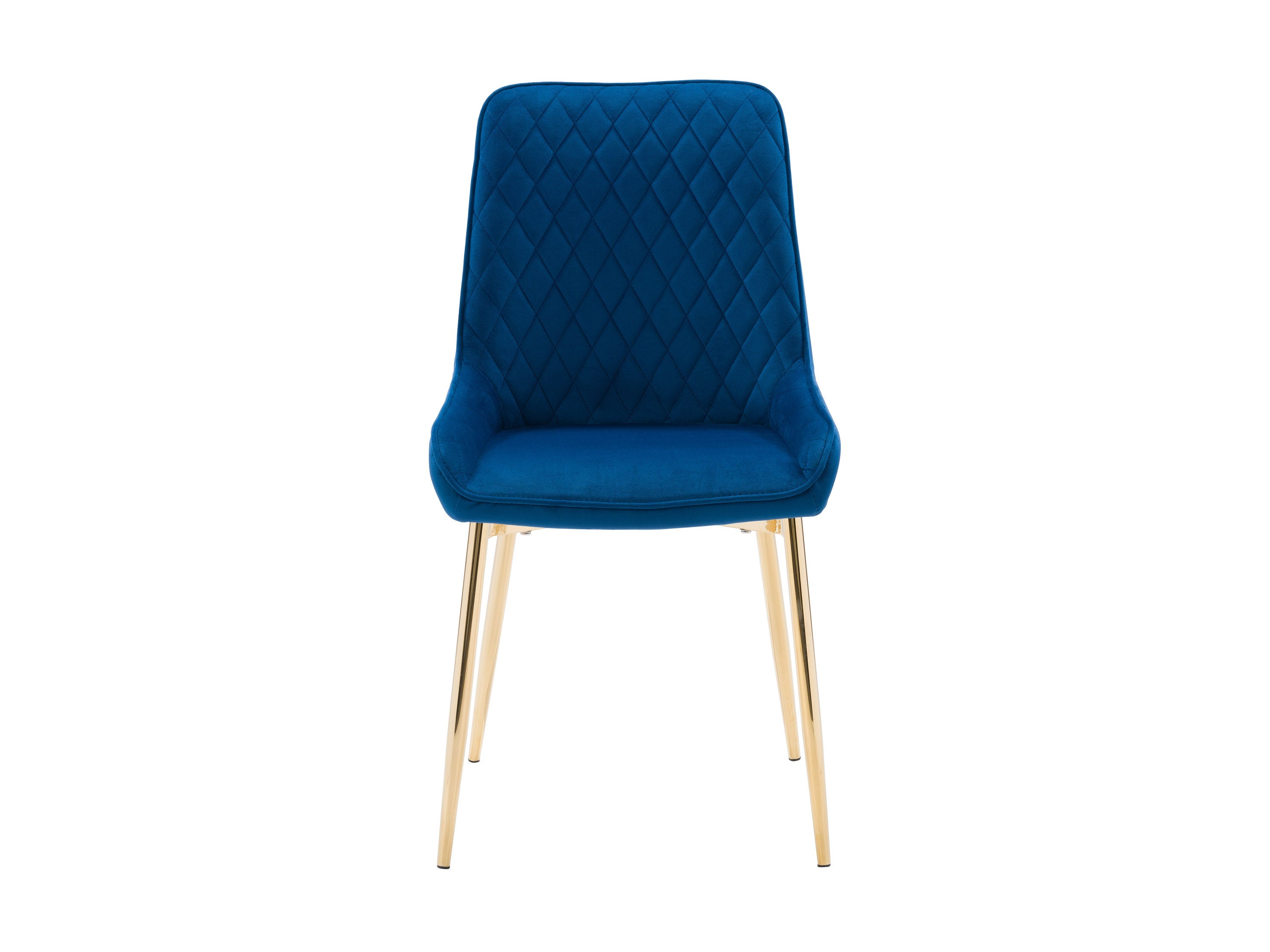 Luxury Navy Blue Velvet Dining Chairs Set of 2 - Elegant Upholstered Accent Chairs for Dining Room, Living Room, or Home Office Decor