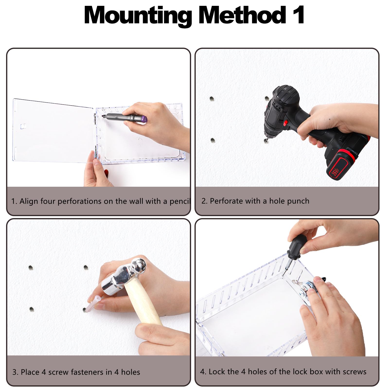 ZEAYEA 2-Pack Universal Thermostat Lock Box with Key - Clear Thermostat Guard for Wall-Mounted Thermostats, HVAC Control Cover Fits Units Up to 6