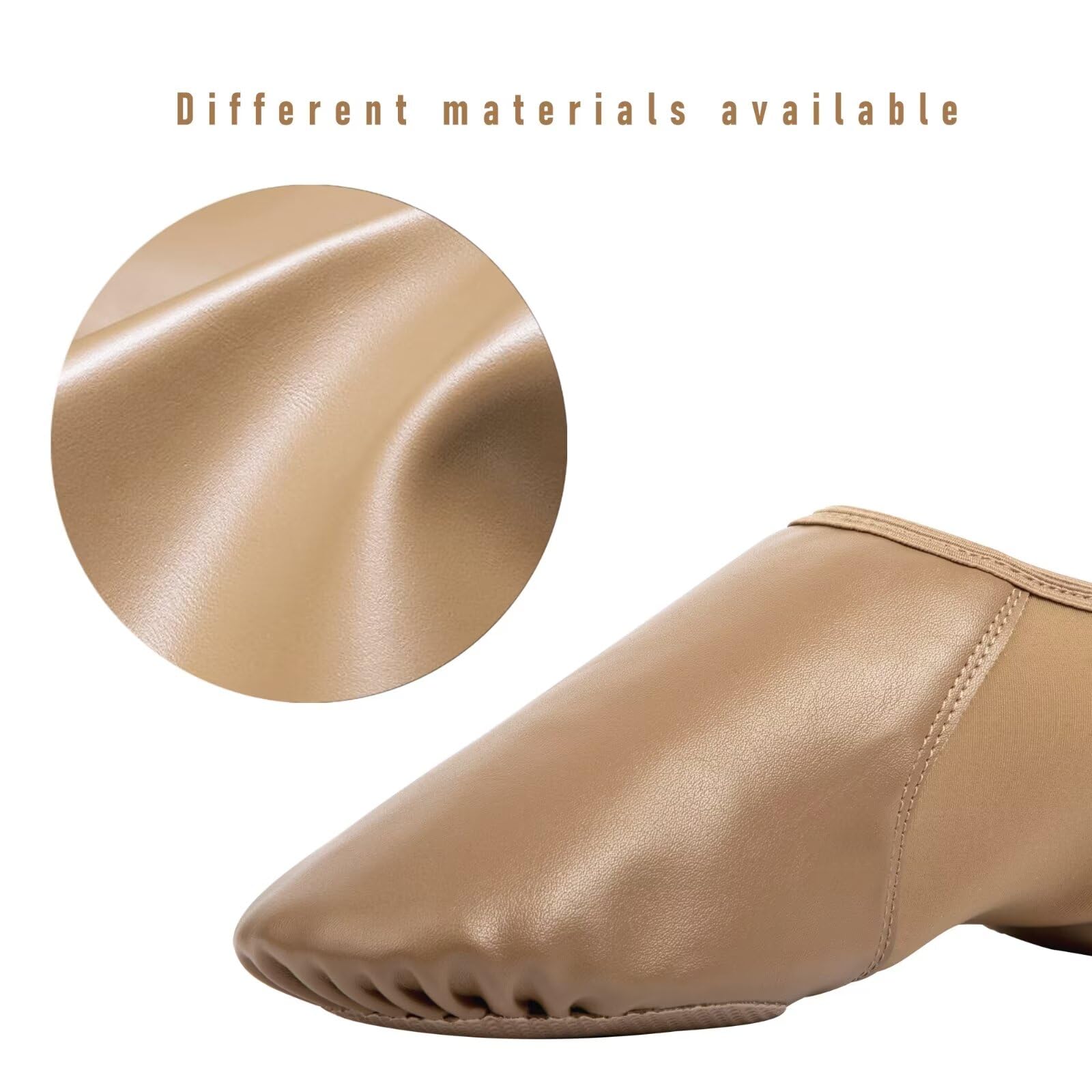 Girls Vegan Leather Jazz Shoes - Soft Vegan Leather Dance Slippers for Toddler, Little Kid & Big Kid | Ballet, Dance Class, Recital & Performance