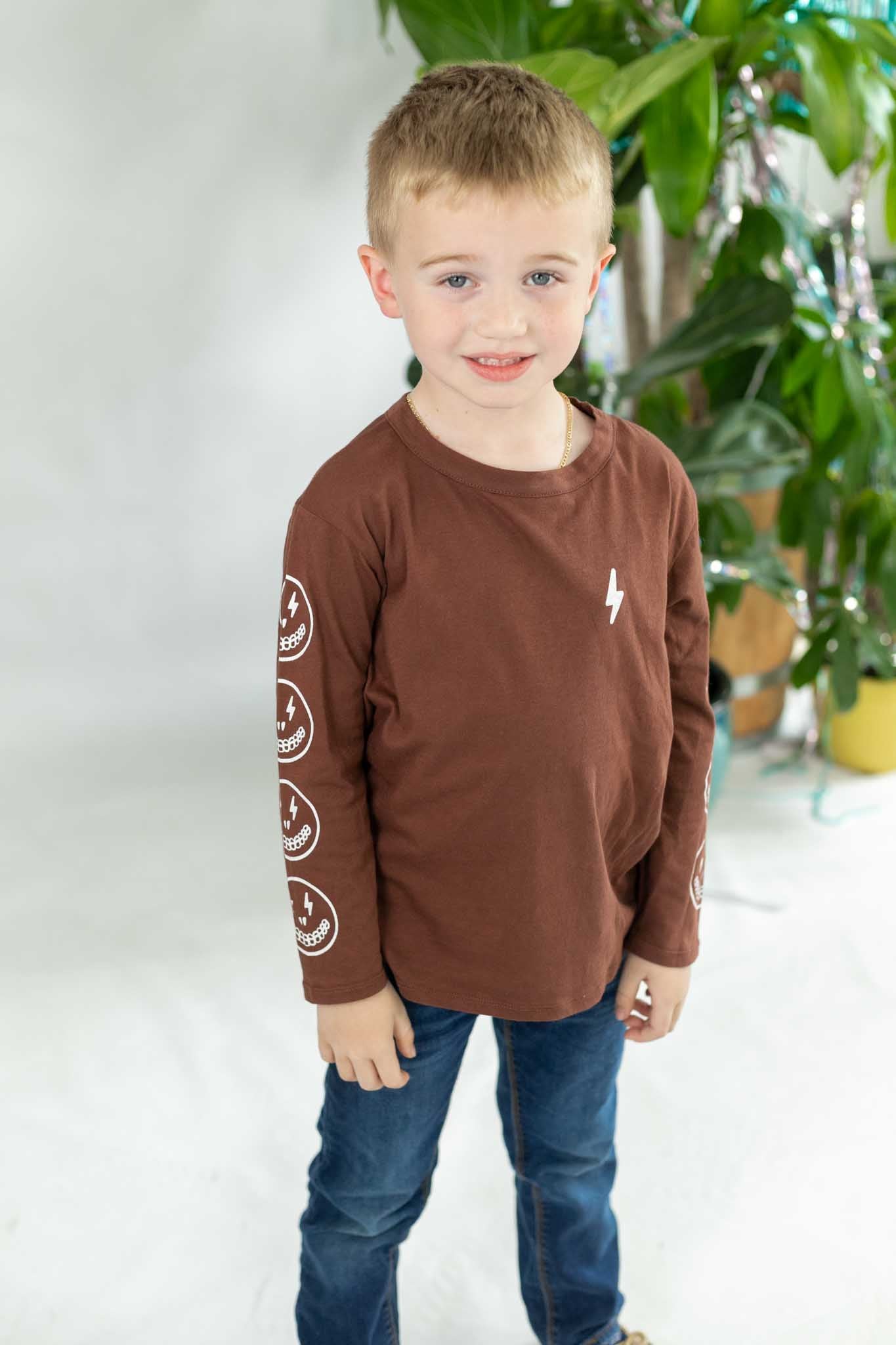 Cool Lightning Skeleton Print T-Shirt for Boys - Trendy Graphic Tee for Halloween, School & Everyday Wear