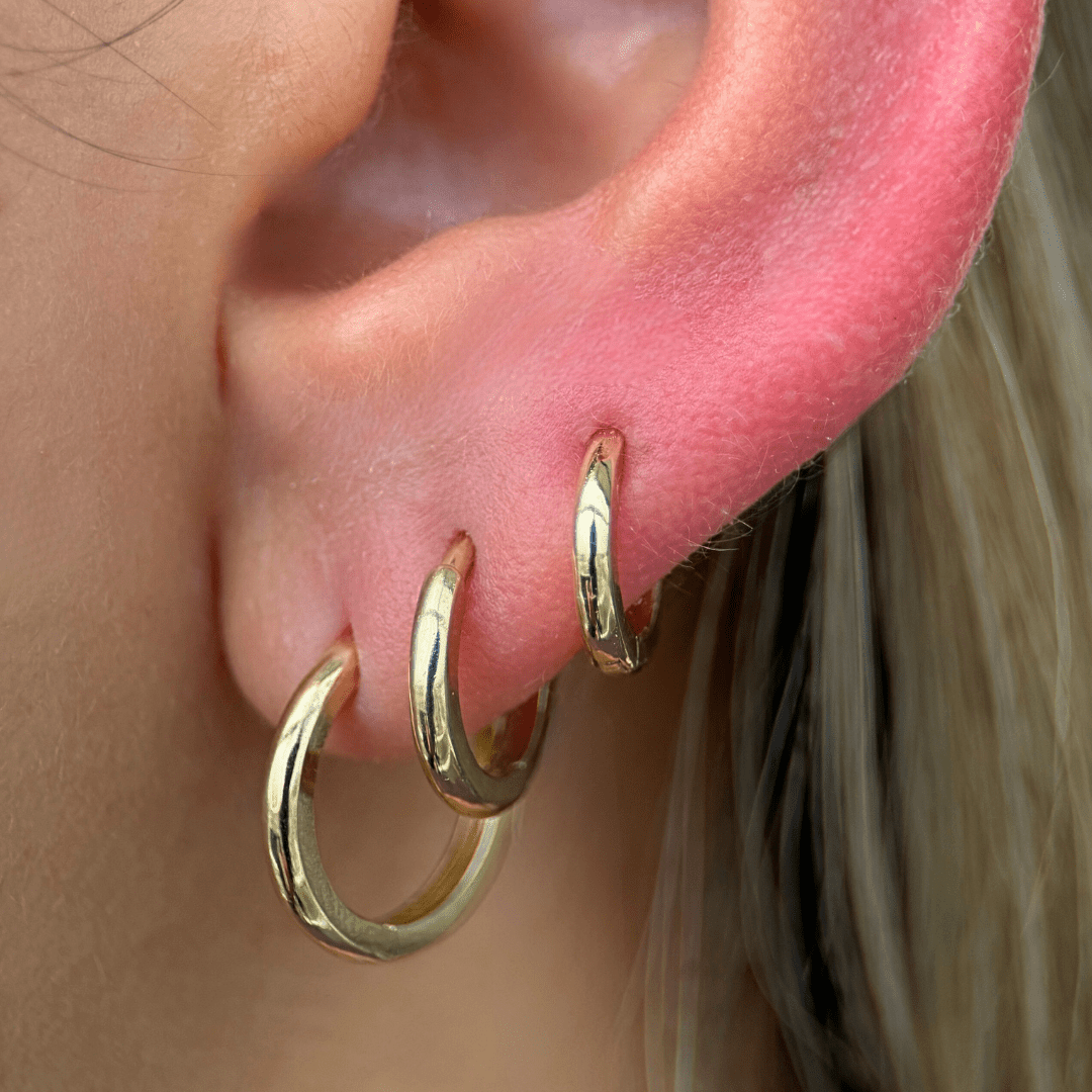 14K Solid Yellow Gold Infinity Hoop - Elegant & Timeless Jewelry for Everyday Wear, Gifts & Special Occasions