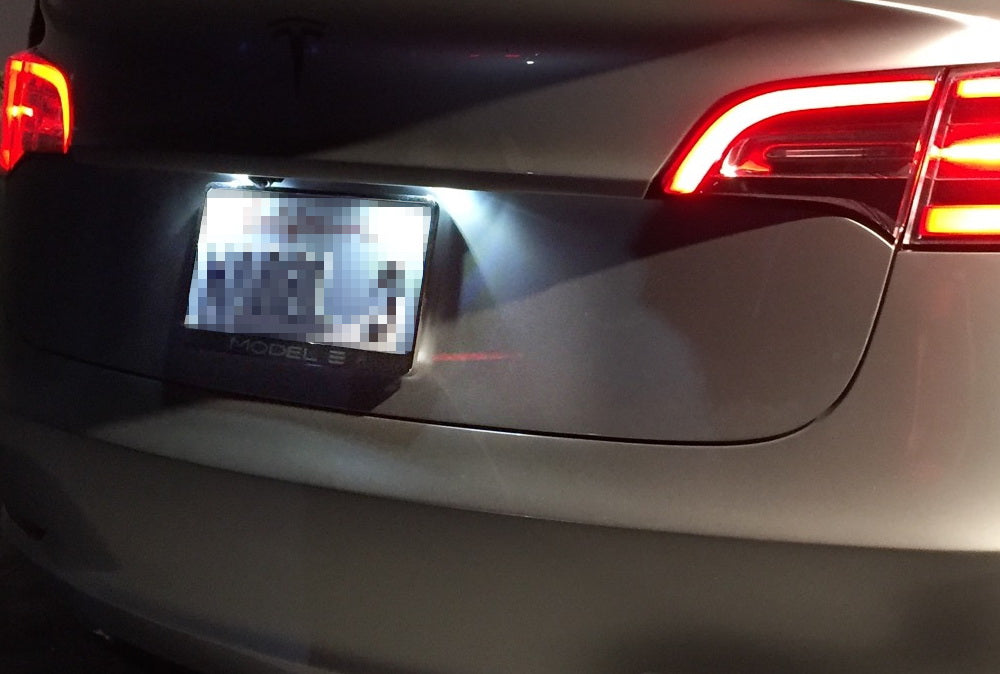 3W 18 SMD LED License Plate Light Kit for Tesla Model 3 & Model Y (2017-2023) - Bright White, Easy Installation, Waterproof - Perfect for Night Driving & Car Customization