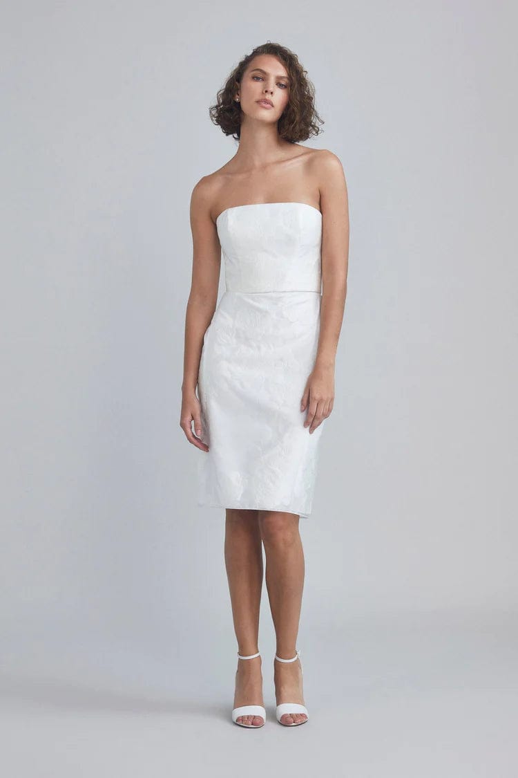 Amsale LW199 Women's Wedding Dress Size 4 - Elegant Bridal Gown for Church Ceremony & Reception