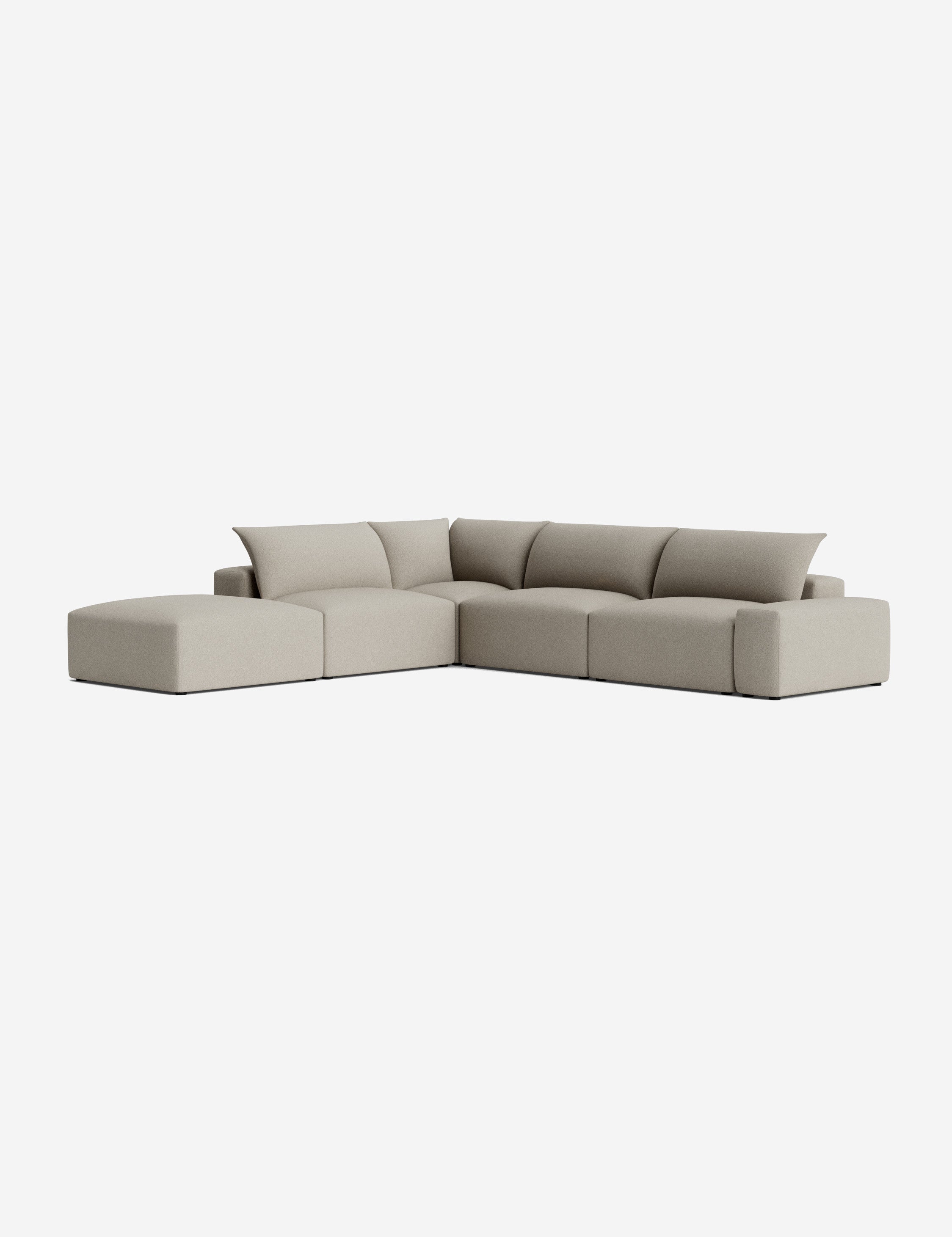 Brinley Chaise Sectional Sofa - Modern L-Shaped Couch with Chaise Lounge | Comfortable Fabric Sofa for Living Room, Family Room & Apartment | Perfect for Relaxing, Lounging & Entertaining