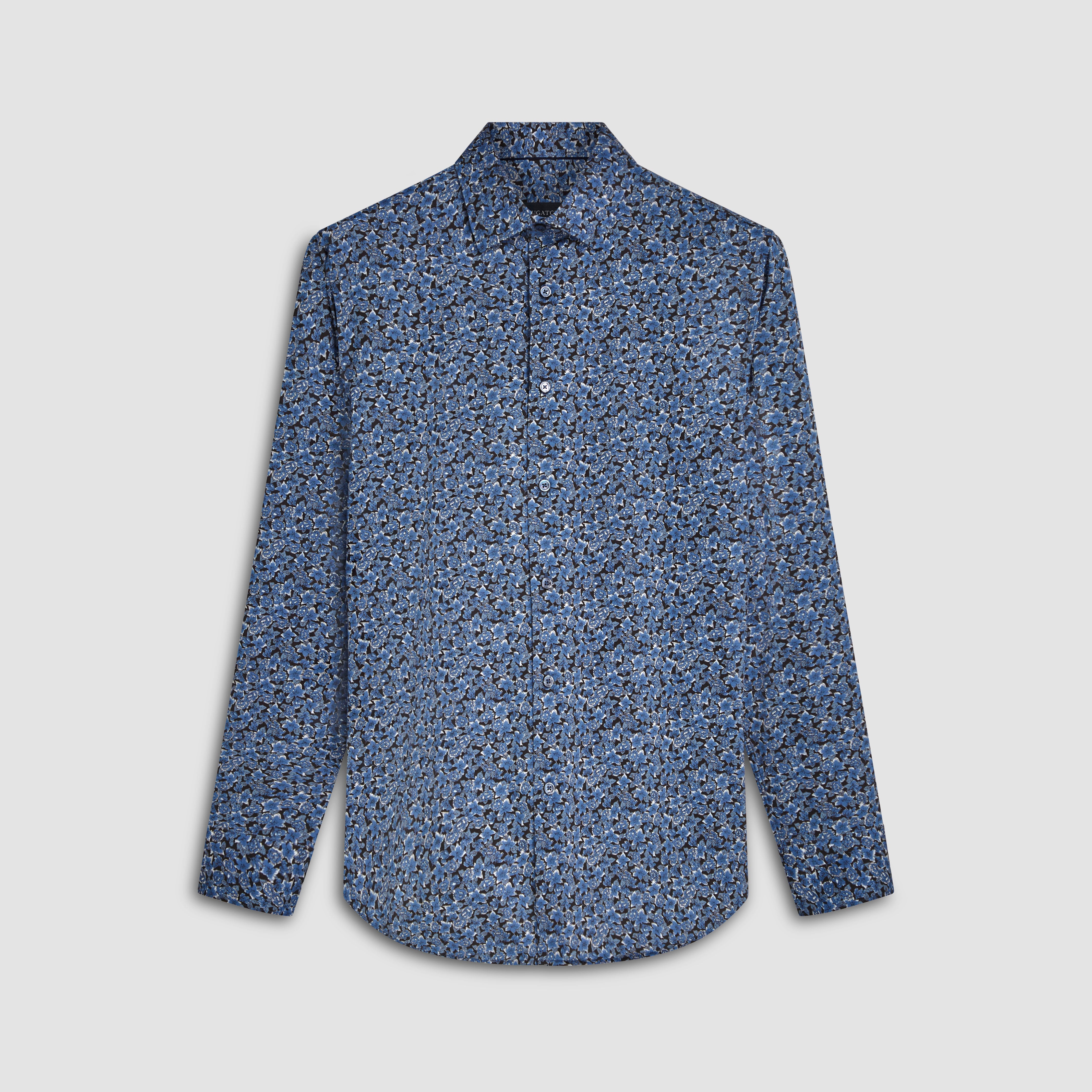 James Abstract Floral Print Cotton Shirt for Women - Soft & Breathable Casual Blouse - Perfect for Office, Date Night & Summer Outfits