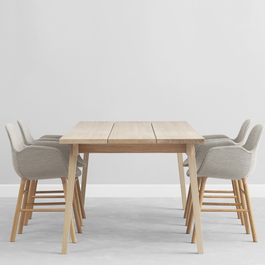 Modern Upholstered Form Armchair with Wooden Legs - Perfect for Living Room, Office, or Lounge Decor