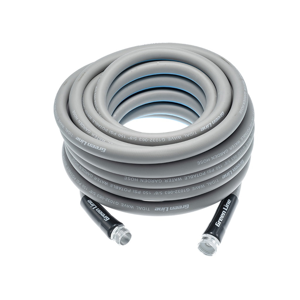 5/8 Inch ID Thermoplastic PVC Hybrid Polymer Industrial Garden Hose - Heavy Duty, Flexible & Kink Resistant - Perfect for Lawn Care, Car Washing & Outdoor Cleaning