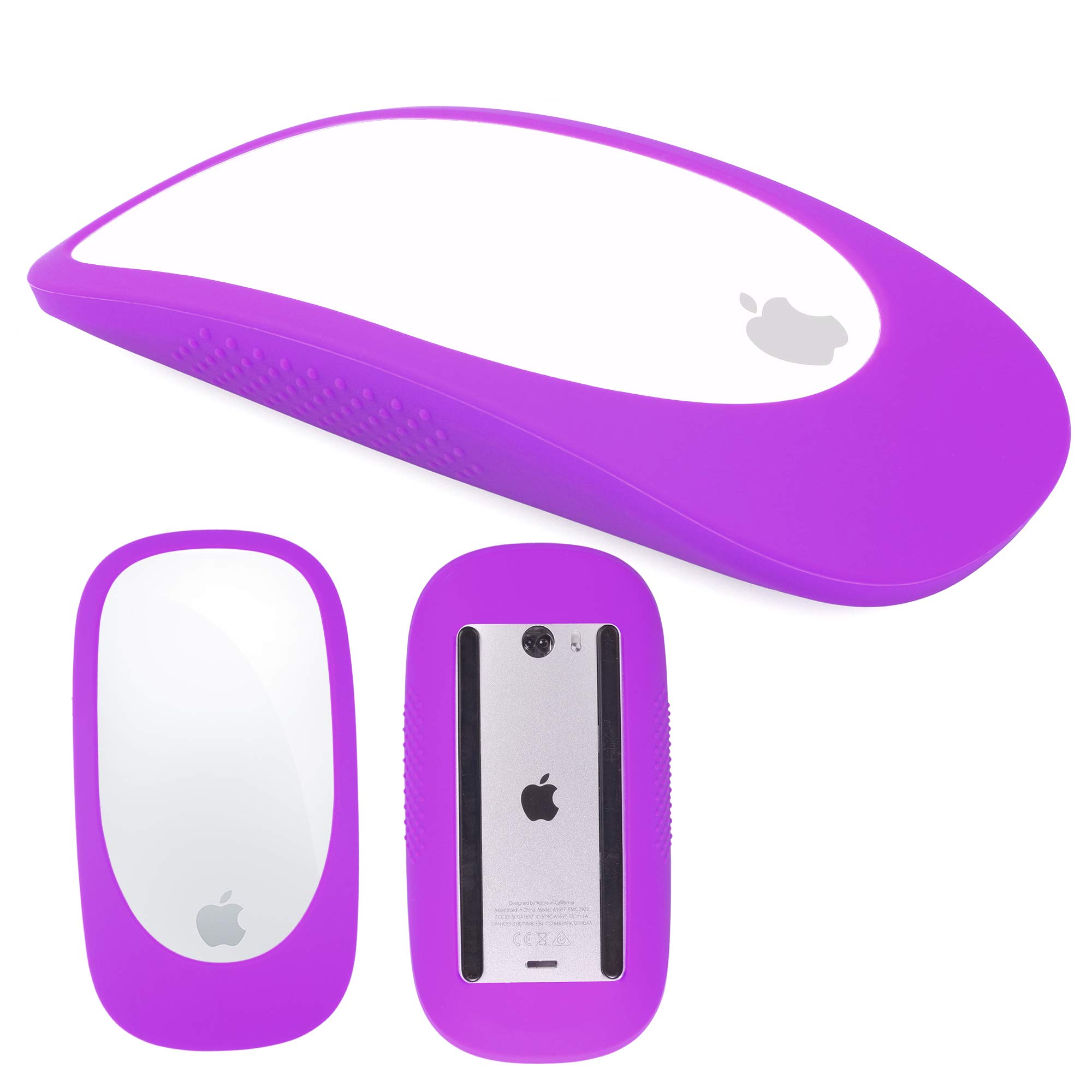 Purple Silicone Protective Case Cover for Apple Magic Mouse 1/2 - Shockproof & Anti-Slip Skin for iPad Accessories - Perfect for Office, Home & Travel Use