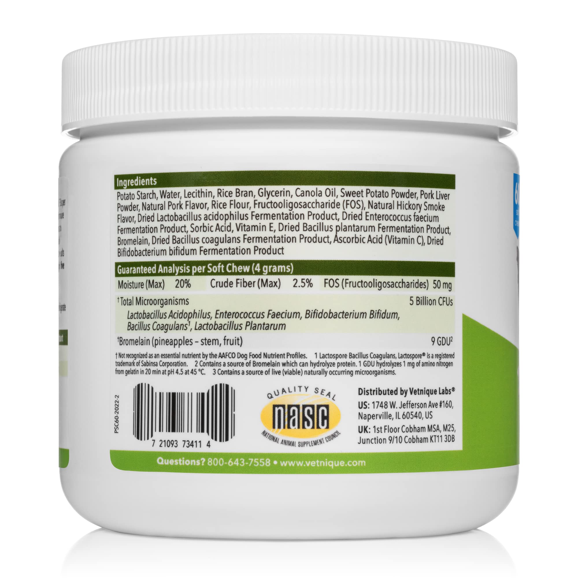 VETNIQUE Profivex 5-Strain Probiotic & Glandex Anal Gland Support Soft Chews for Dogs - 120ct Digestive Health Bundle (60ct Each) - Supports Gut Health & Anal Gland Function - Perfect for Daily Wellness & Digestive Care