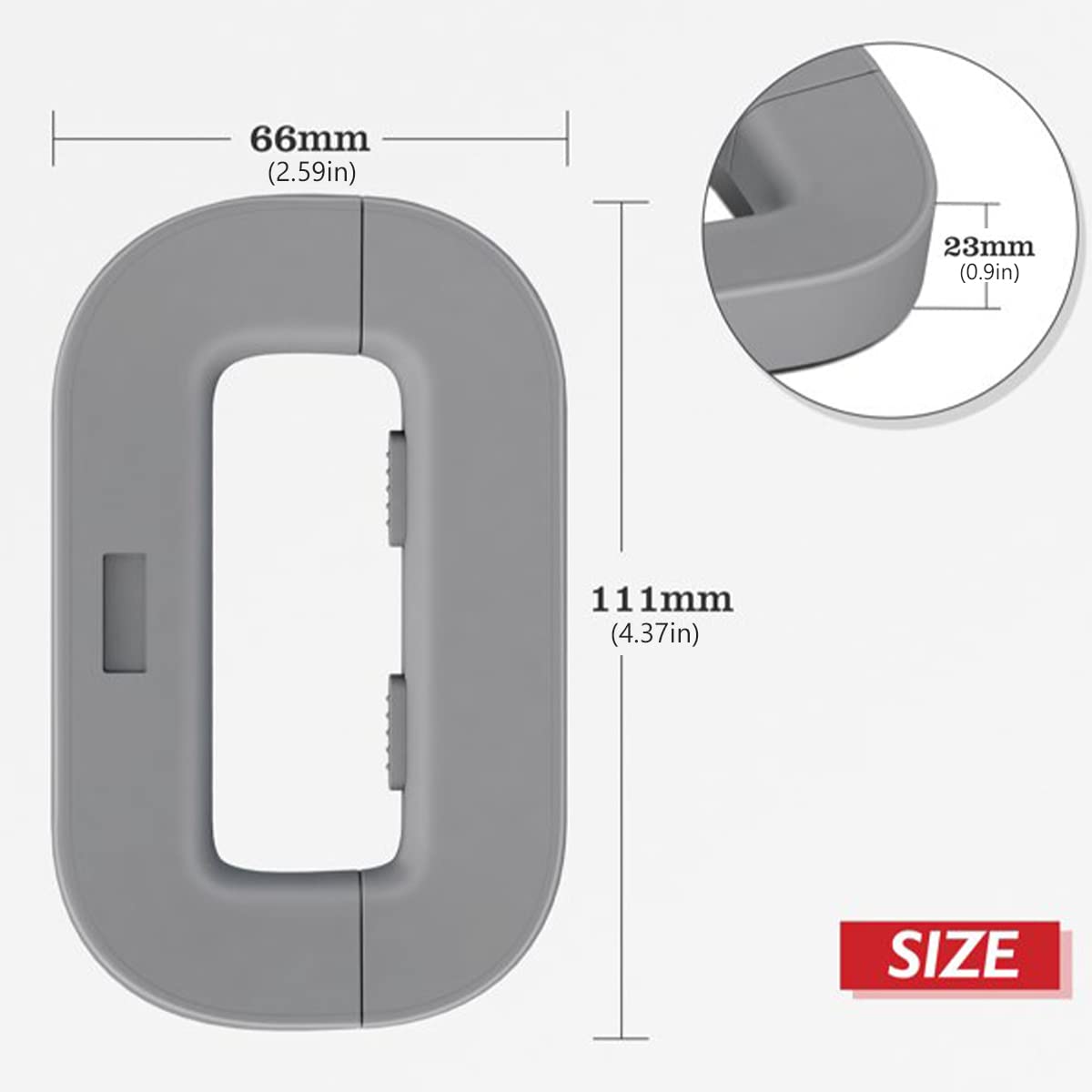 2 Pack Refrigerator Lock - Child Safety Fridge Freezer Door Latch for Toddlers & Kids - No Drill Adhesive Baby Proofing - Easy One Handed Installation - Perfect for Home, Kitchen & Daycare Safety