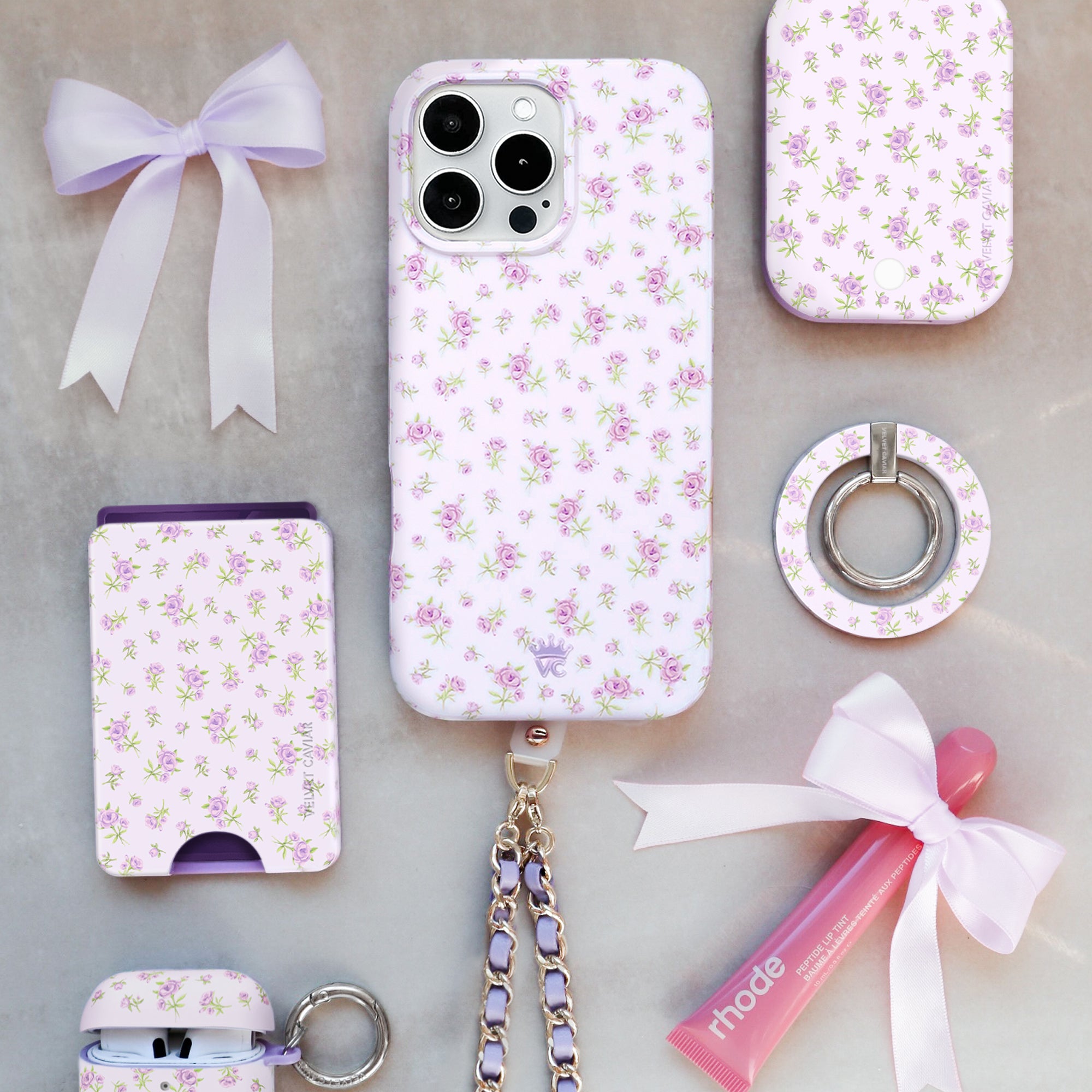 Elegant Lilac Floral iPhone Case - Slim Protective Phone Cover for iPhone 13/14/15 Pro Max - Perfect for Spring Fashion & Everyday Use