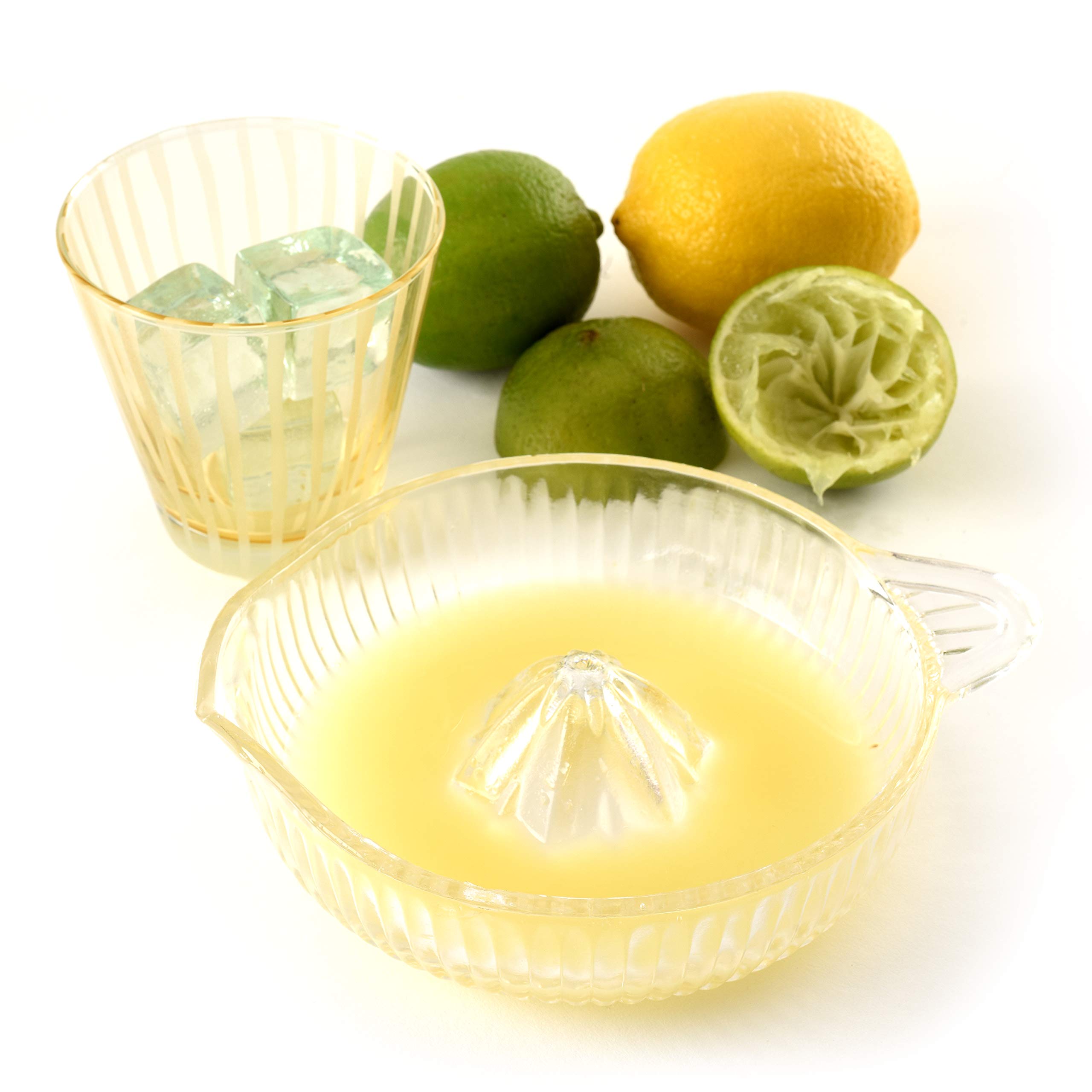 Norpro Premium Glass Citrus Juicer - Handheld Lemon, Orange & Lime Squeezer for Fresh Juice - Perfect for Cocktails, Baking & Healthy Drinks