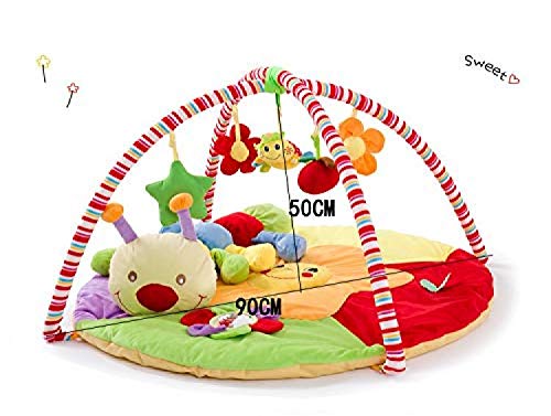 Colorful Insect Baby Play Mat - Soft Round Activity Gym with Hanging Toys for Newborns & Toddlers | Perfect for Crawling, Tummy Time & Early Development Gifts