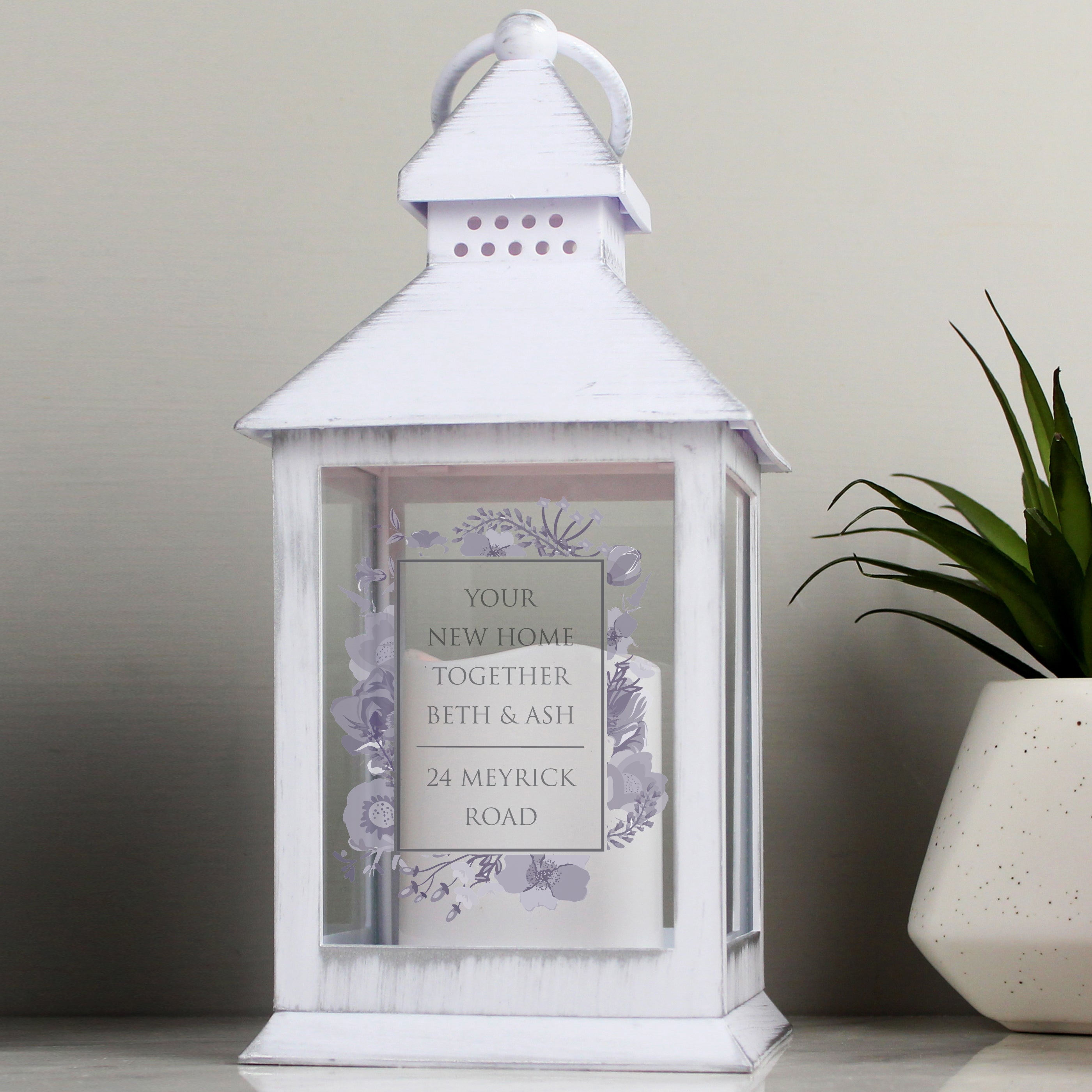 Personalized Soft Floral White Paper Lantern - Romantic Wedding Decor, Garden Party Lighting, Home Decoration for Bedroom & Patio