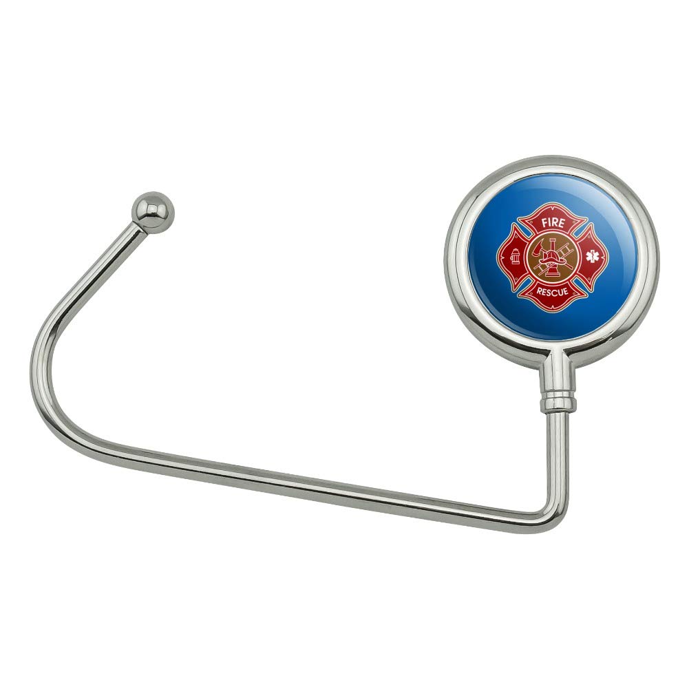 GRAPHICS & MORE Firefighter Fire Rescue Maltese Cross Purse Bag Hanger Hook - Perfect for Keys, Handbags, and First Responder Gear Organization