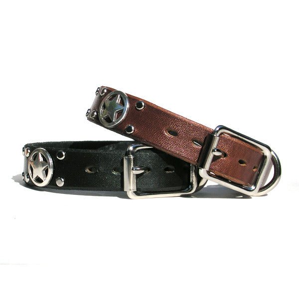 Premium Little Ranger Leather Dog Collar - Adjustable & Durable Pet Collar for Small to Medium Dogs - Perfect for Walking, Training & Outdoor Adventures