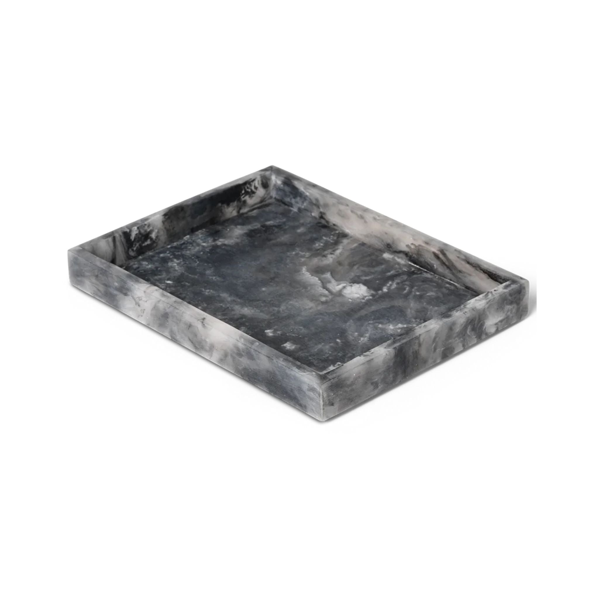 FERM LIVING Mist Tray - 15x20cm Charcoal Gray Serving Tray for Bathroom, Vanity & Home Decor | Perfect for Organizing Jewelry, Perfumes & Essentials