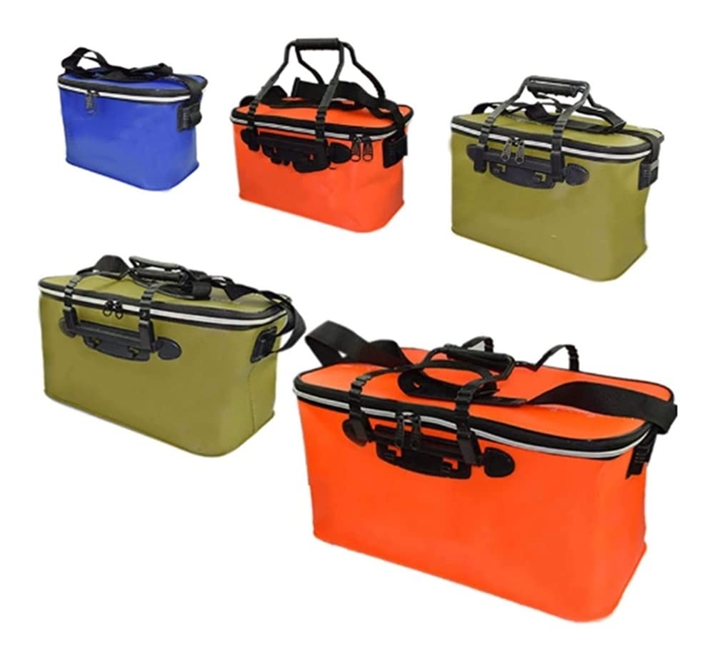 UMKY 35L Portable Telescopic Fishing Bucket - Collapsible EVA Tackle Box with Handle for Outdoor Fishing, Camping & Boating - Waterproof & Durable Fishing Gear Storage Solution
