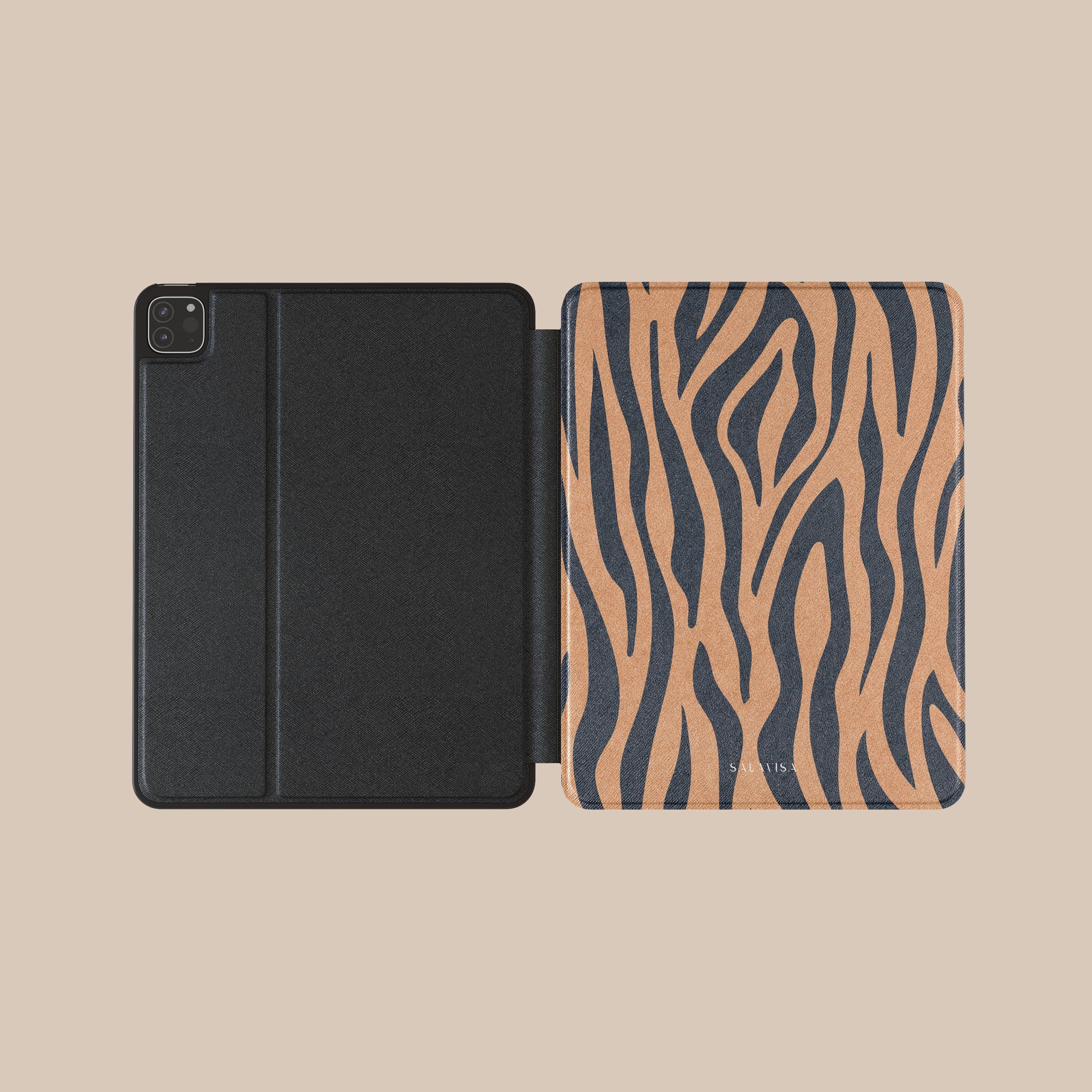 Premium Blue Copper Zebra Pattern iPad Case - Durable Protective Cover for iPad Pro/Air/Mini - Perfect for Work, Travel & School Use