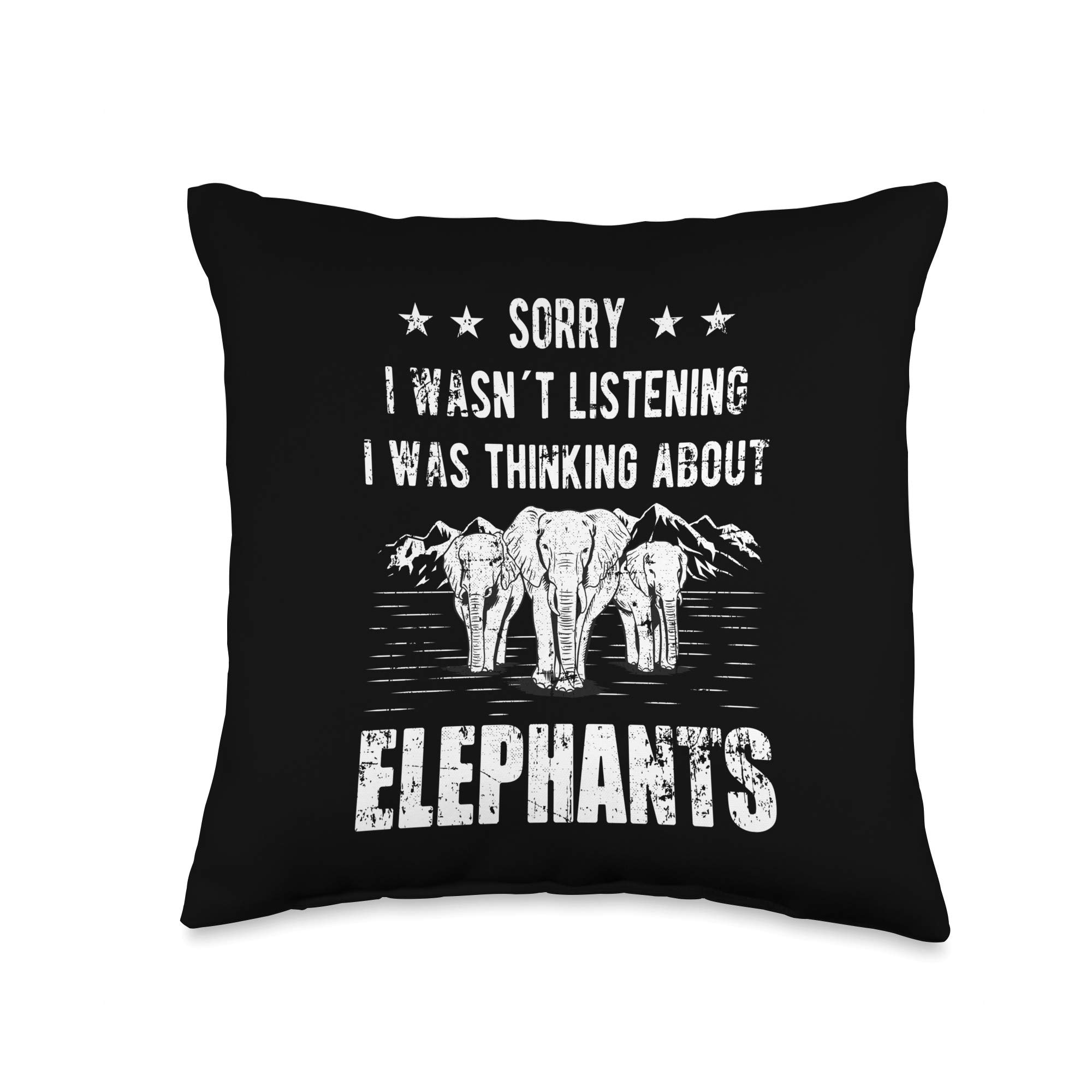 Elephant Lover Throw Pillow 16x16 - Multicolor Gift for Home Decor