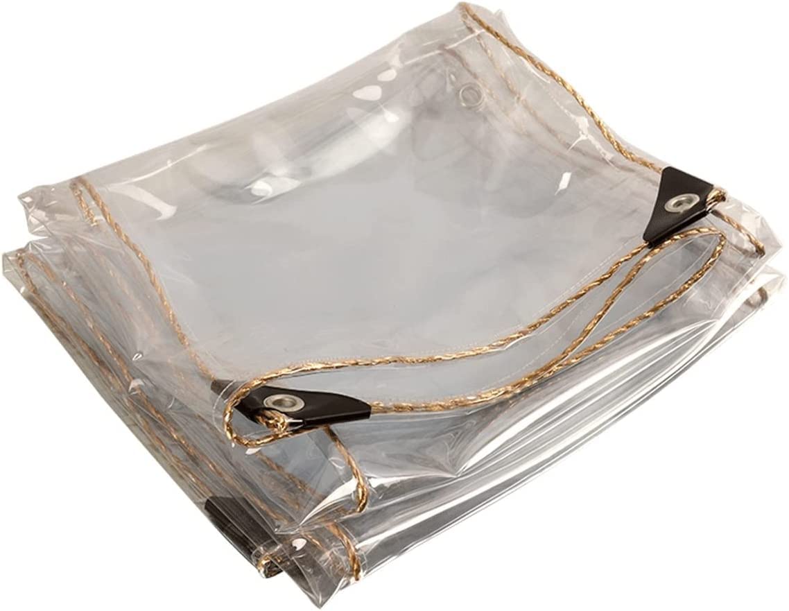 Clear Waterproof Tarpaulin - 2x3m Transparent Ripstop Windproof Tarp with Grommets for Greenhouse, Plant Cover, Camping & Outdoor Protection (Foldable, Durable)