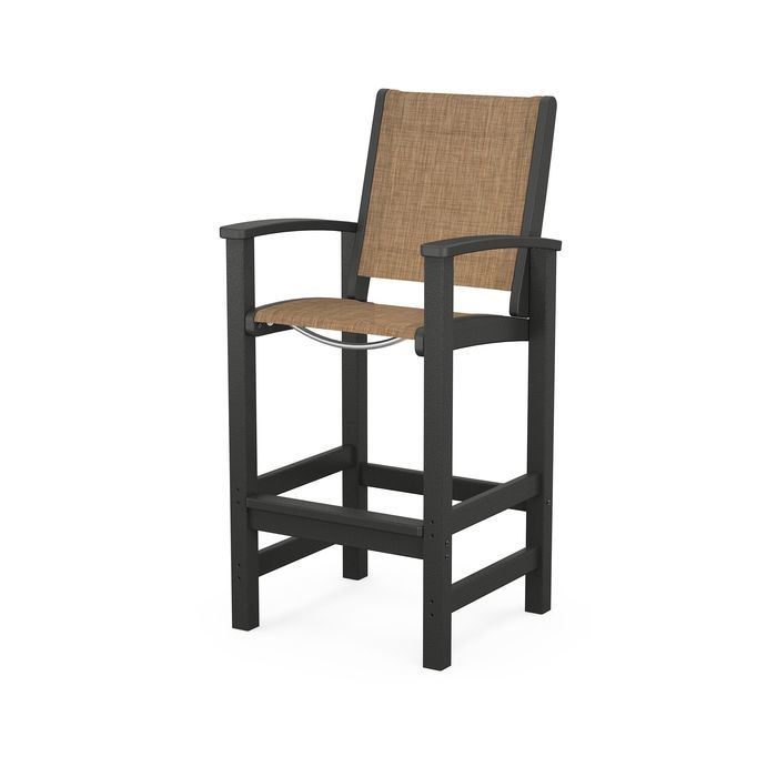 POLYWOOD Coastal Bar Chair - Outdoor & Indoor Bar Stool, Weather-Resistant, Durable, Comfortable - Perfect for Patio, Deck, Kitchen, and Poolside Use