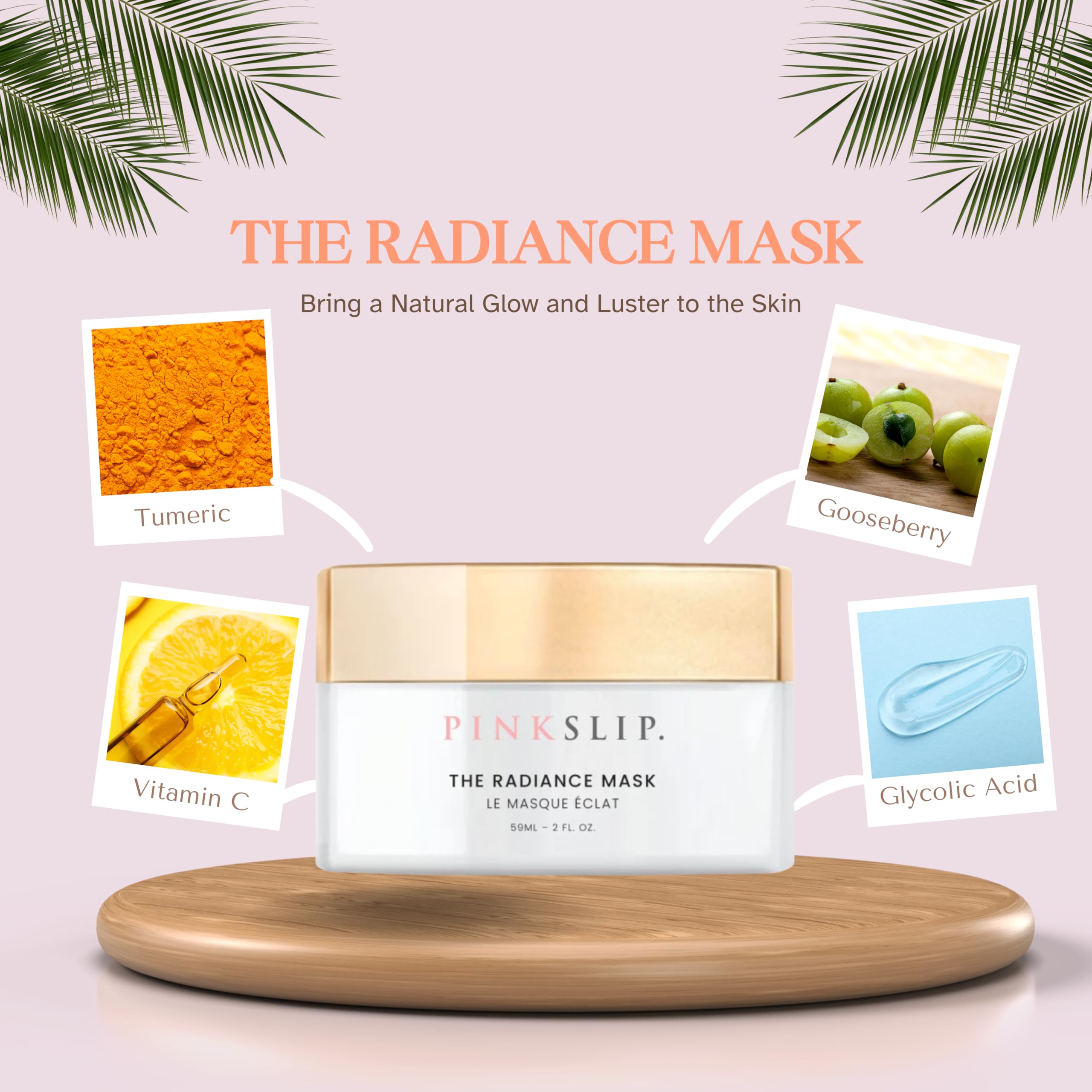 Radiance Face Mask Cream - Turmeric & Vitamin C for Balanced Skin | Spa & Daily Use
