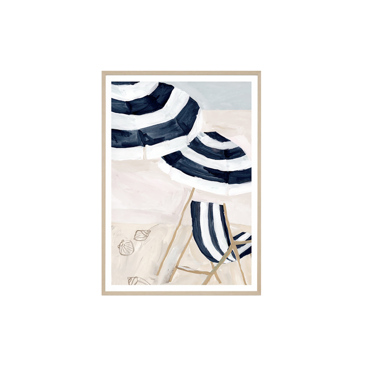 European Beach 1 Framed Print - Coastal Wall Art Decor for Living Room, Bedroom & Office - Perfect Beach House Decor & Vacation Home Wall Decor