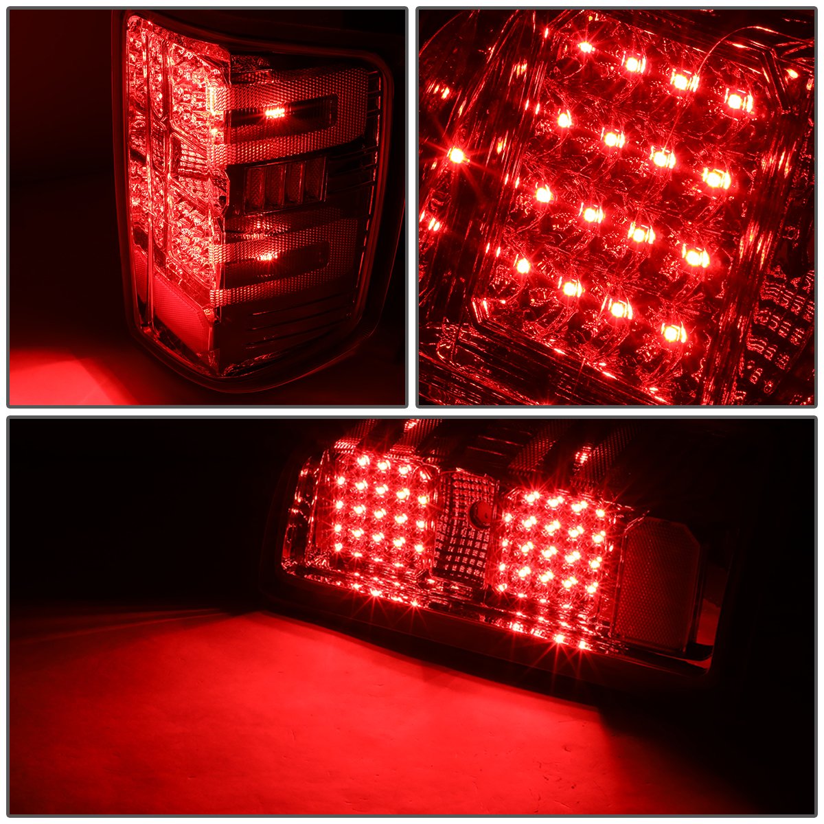 Auto Dynasty LED Tail Lights for 2014-2019 Chevy Silverado 1500/2500HD/3500HD - Chrome Housing Clear Lens Brake & Reverse Lamps (Driver & Passenger Side) | Enhanced Night Visibility & Safety for Truck Drivers