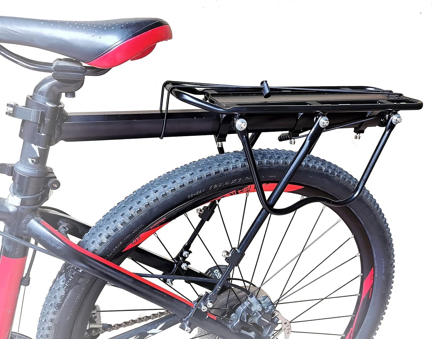 COMINGFIT® 50kg Heavy Duty Adjustable Aluminum Alloy Bike Rear Cargo Rack - Perfect for Bicycle Touring, Commuting & Grocery Hauling