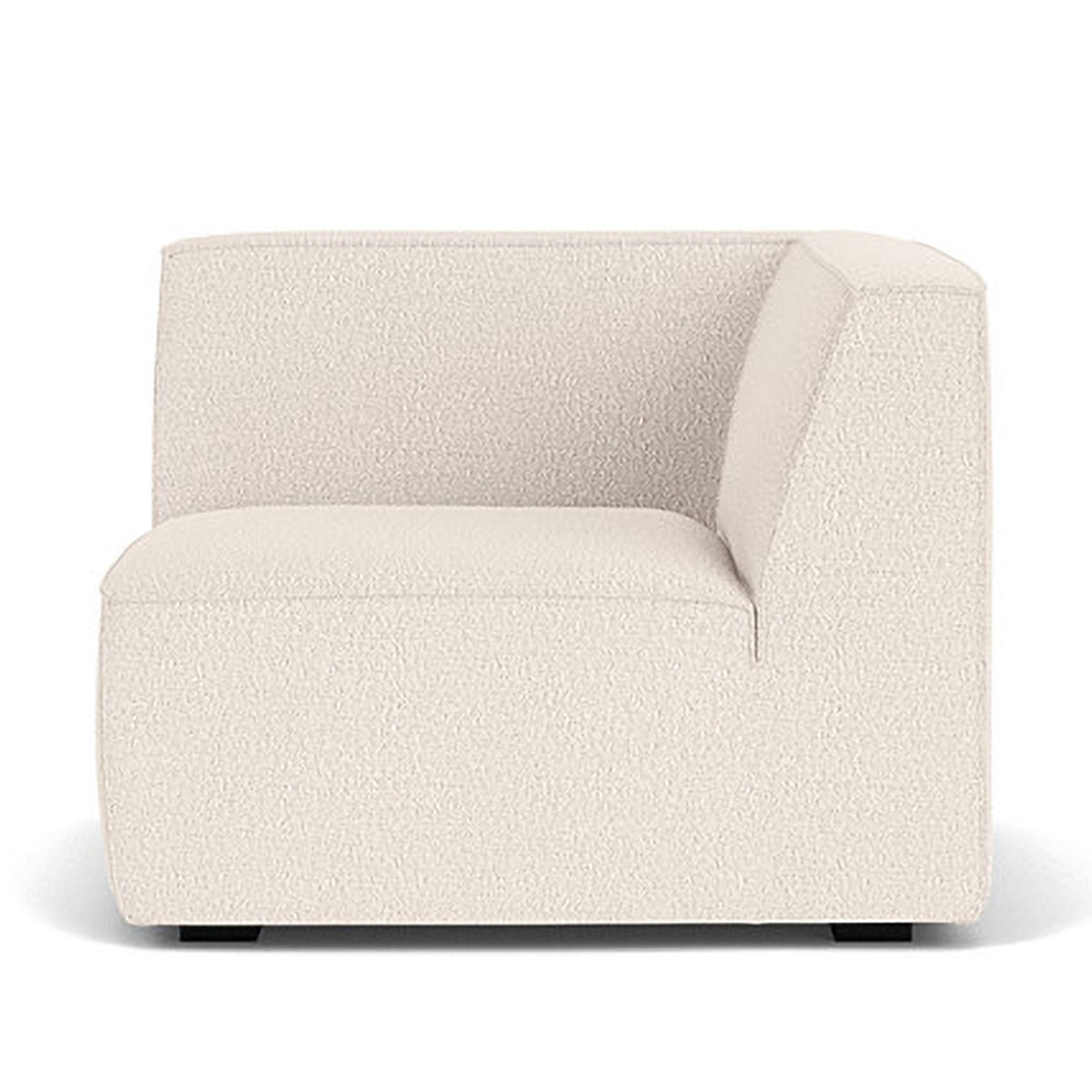 Dane Boucle 1 Seater Right Corner Modular Sofa - Modern Accent Chair for Small Spaces, Living Room, Apartment & Office - Soft Upholstered Lounge Seating with Comfortable Back Support