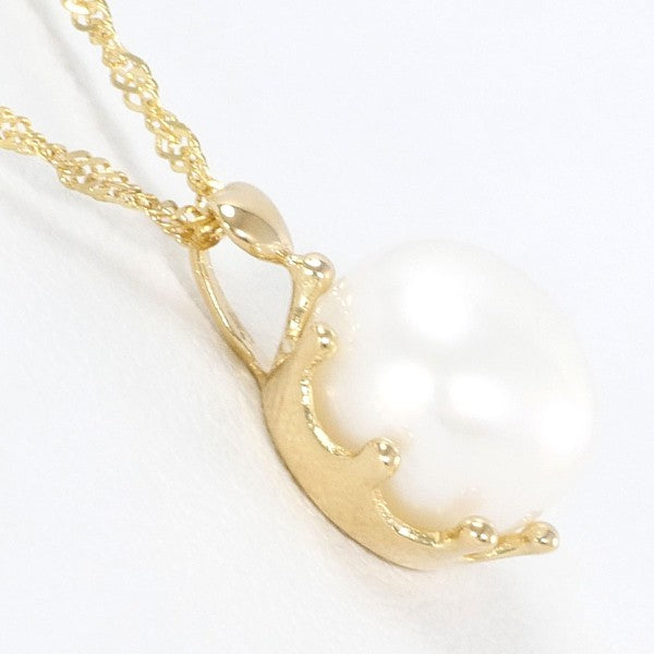 18K Yellow Gold Pearl Necklace for Women - Elegant Pearl Jewelry Gift for Brides, Anniversary & Special Occasions