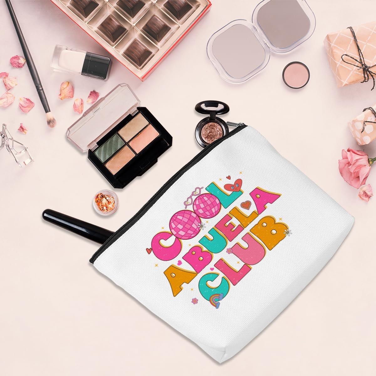 Funny & Cool Spanish Grandma Gifts - Cosmetic Makeup Bag for Abuela, Nana, Mimi & Mothers | Perfect for Mother's Day, Birthday, Christmas & Thank You Gifts | Great for Travel, Daily Use & Special Occasions