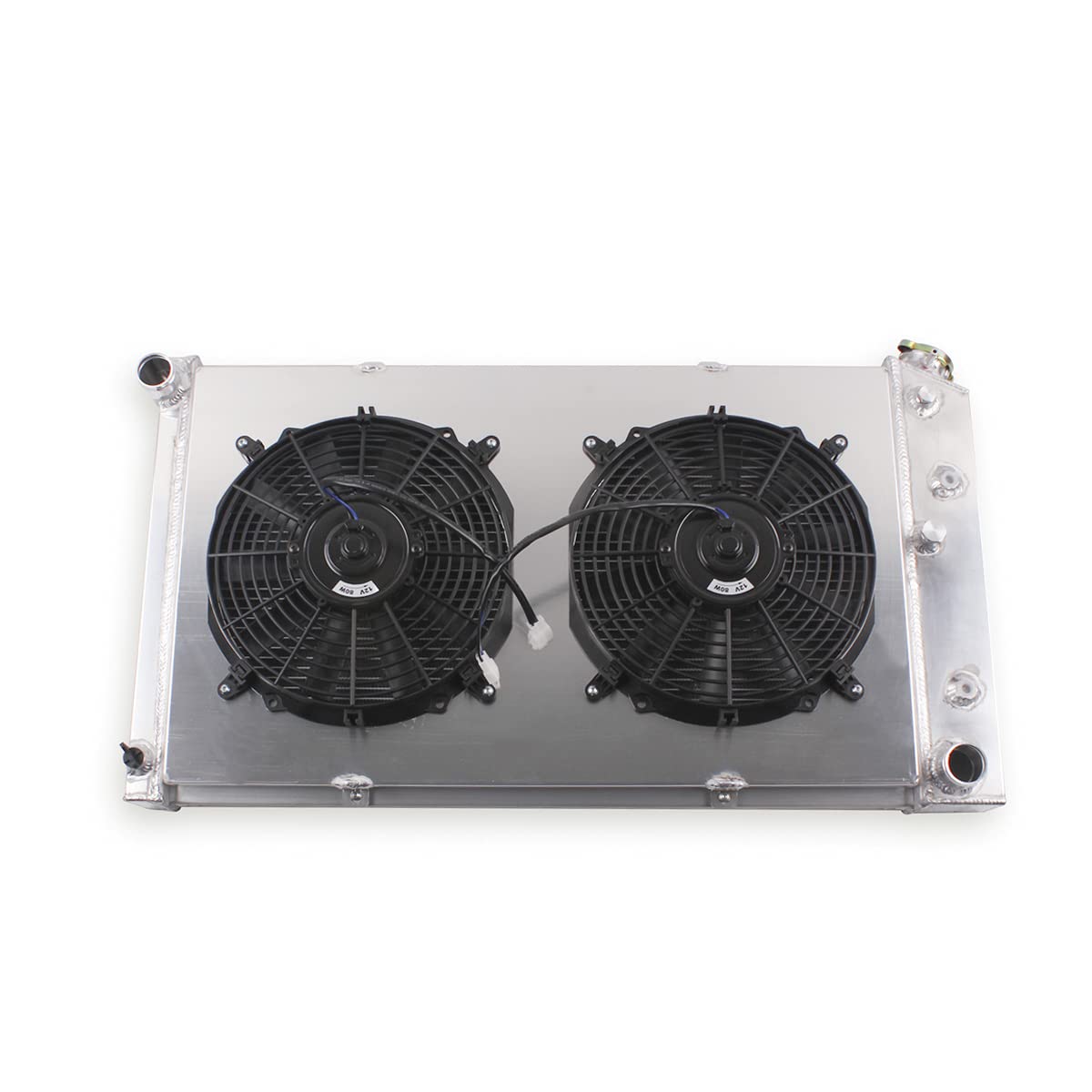 High-Performance 3-Row Full Aluminum Radiator for 1968-1987 Chevy Chevelle C10 C20 C30 & Pontiac Oldsmobile - Includes Shroud & Fan - Perfect for Engine Cooling & Restoration Projects