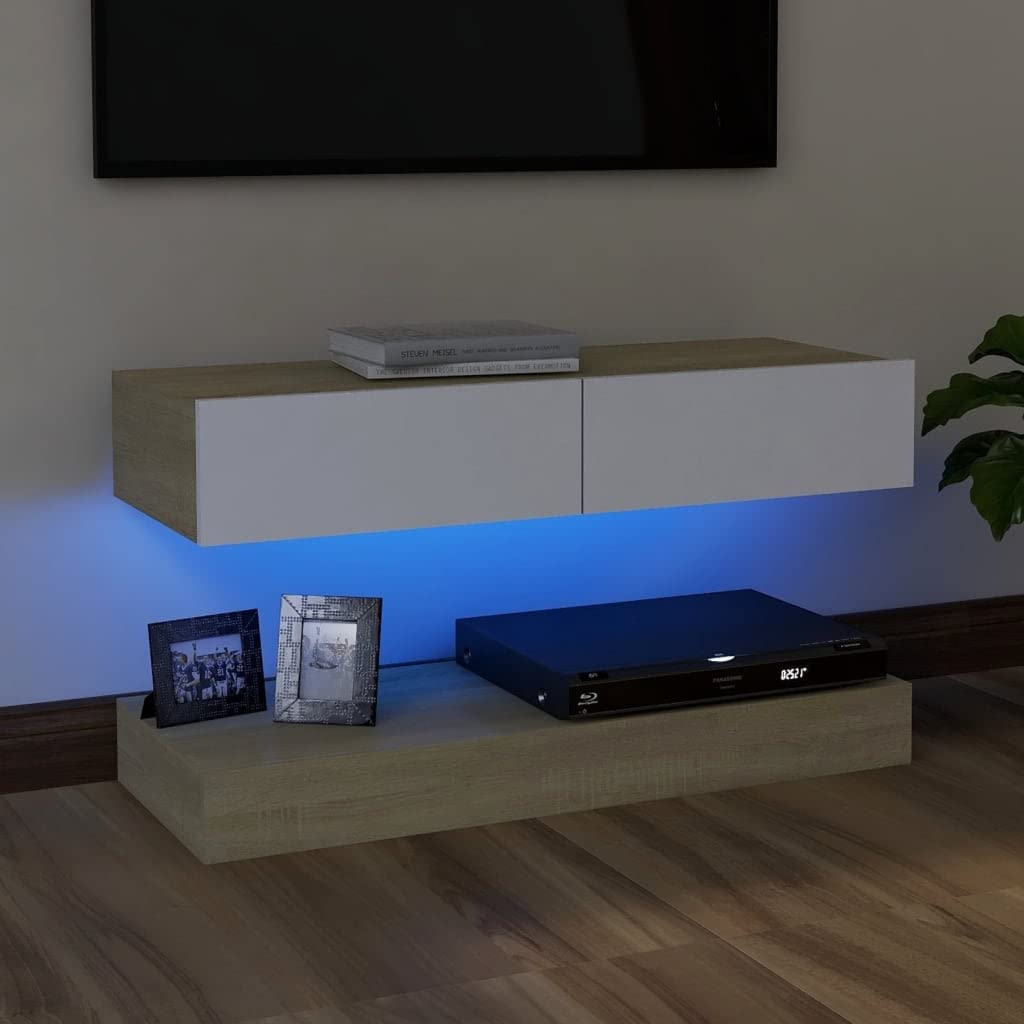 Modern LED TV Stand with Entertainment Center - 35.4