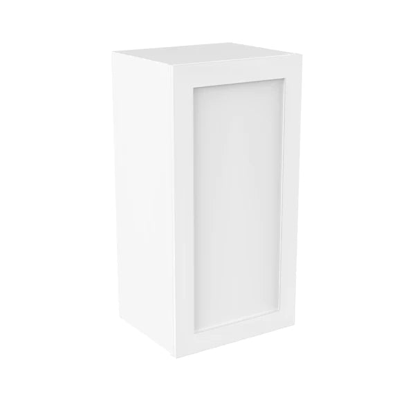 30 Inch Wall Cabinet - 15W x 30H x 12D - Aria White Shaker Style Bathroom & Kitchen Storage - Perfect for Small Spaces, Bathroom Organization & Kitchen Shelving