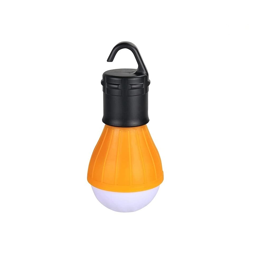 ZeZhen LED Light Bulbs - Mini Tent Light, Outdoor Portable Lantern, Waterproof Emergency Light with Hanging Hook for Camping, Hiking, Backpacking & Power Outages (Orange)
