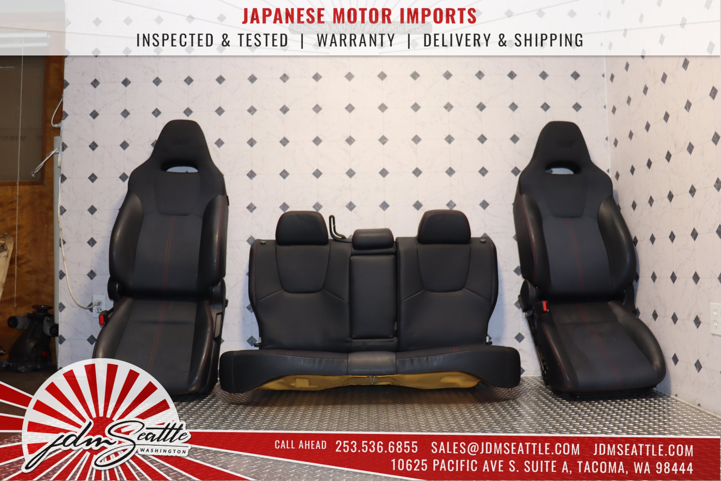 2008-2014 Subaru WRX STI OEM Version 10 Sedan Front & Rear Seat Set - JDM Genuine Parts for Performance Upgrade & Interior Restoration