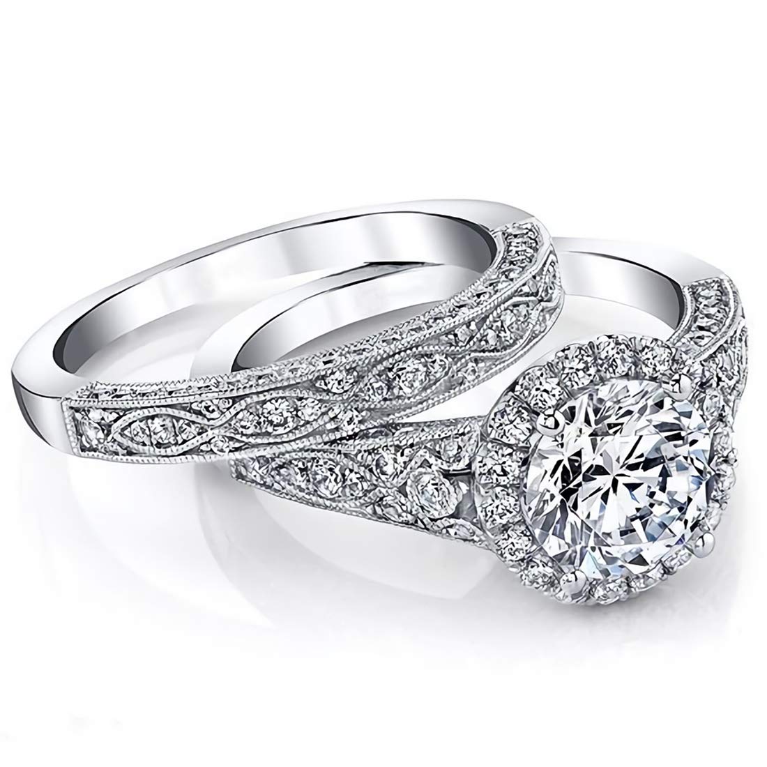2.26 Carat (CTW) Moissanite Engagement Rings for Women - 10K, 14K, 18K Gold & Platinum Plated Silver - Elegant Wedding, Proposal, Anniversary Jewelry Gift