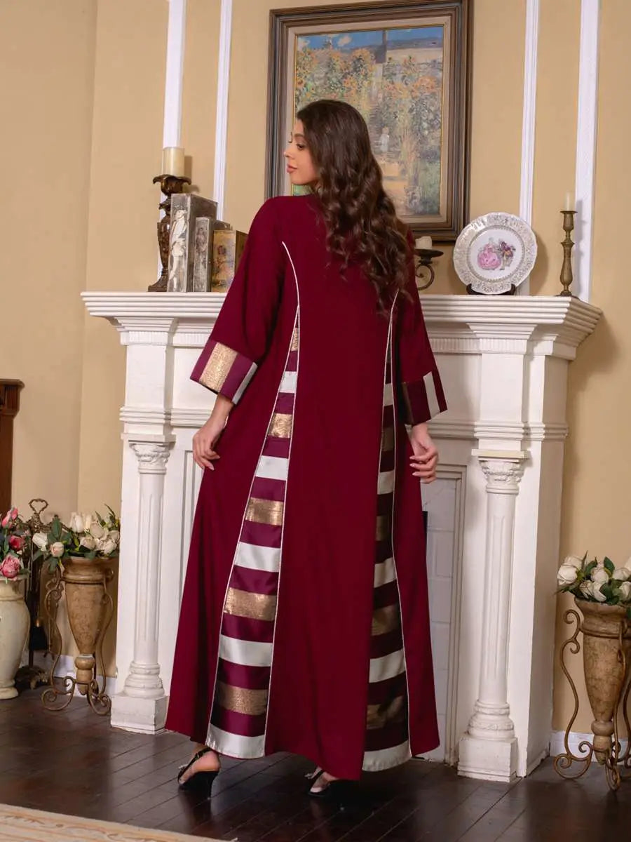 Elegant Eid Dress for Women - Sparkling Sequins & Embroidery Kaftan Caftan - Perfect for Eid Celebrations, Parties, and Special Occasions