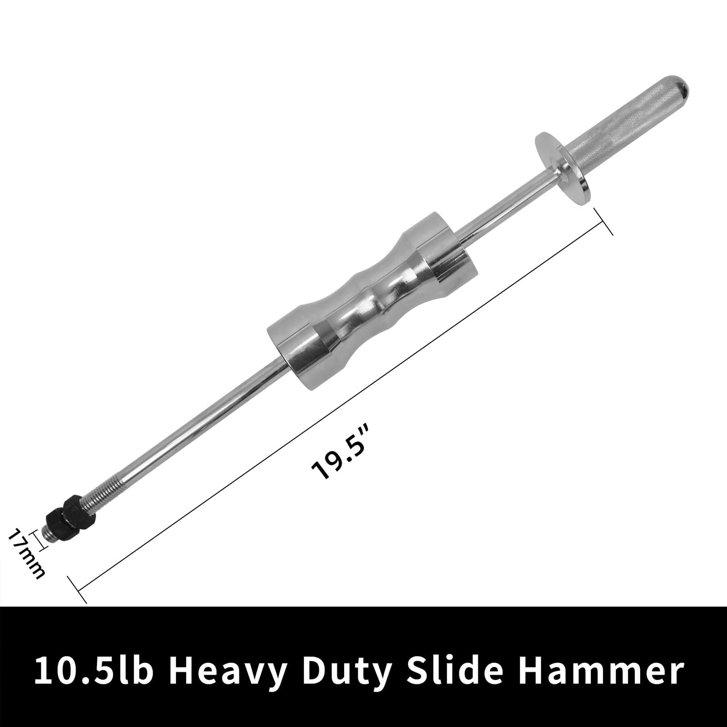 Heavy Duty DPTOOL CV Joint Puller Kit - 10 lbs Slide Hammer with 63mm & 48mm Fork Adapters - Front Wheel Drive Axle Removal Tool for Half Shaft & Ball Joint Replacement - Perfect for DIY Auto Repair, Mechanic Shop & Vehicle Maintenance