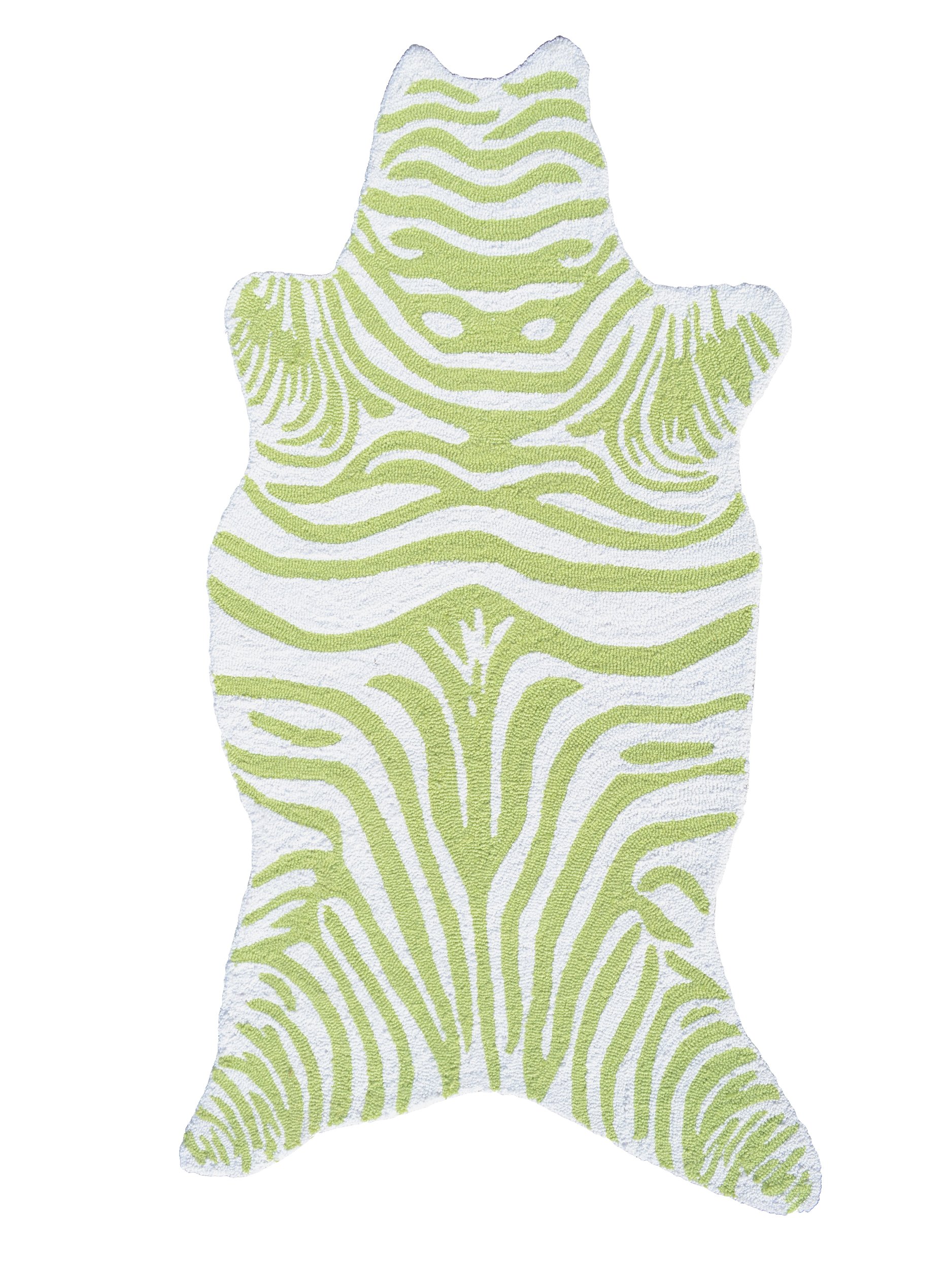 Handmade Mini Zebra Rug - Light Green Boho Chic Area Rug for Living Room, Bedroom & Nursery | The Rug Market